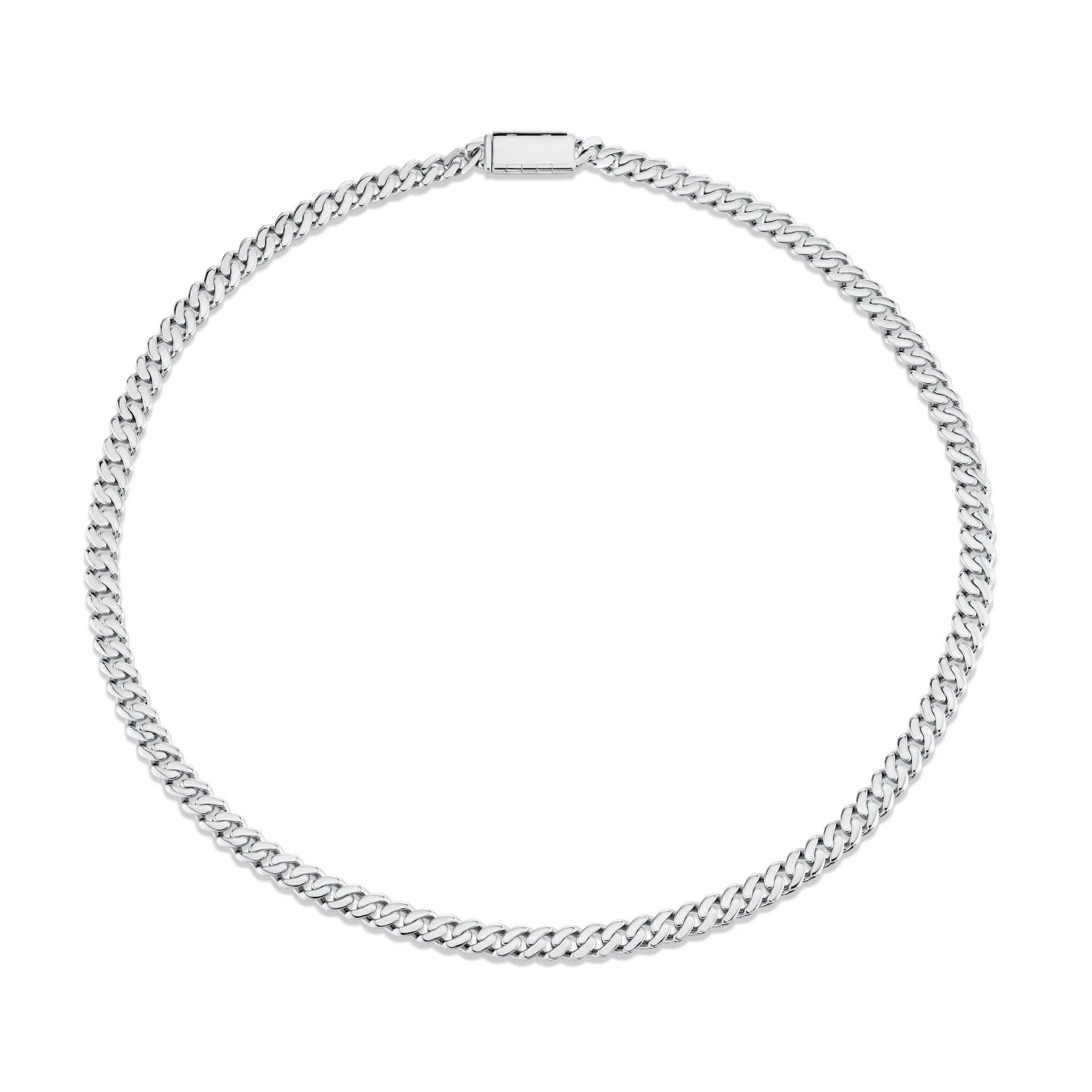 8mm Silver Men's Cuban Chain Necklace - Image 3