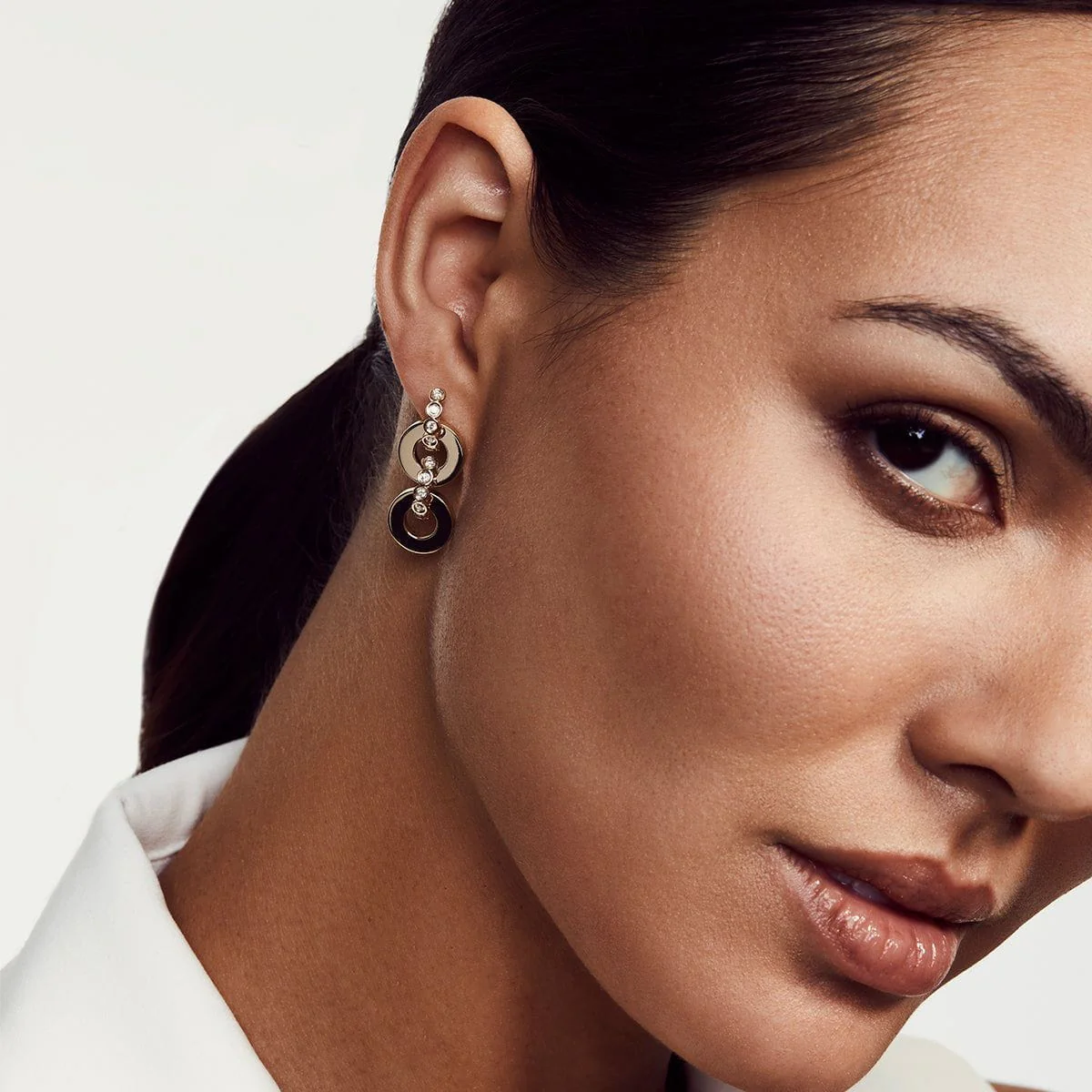 Chroma Gold Arch Drop Earrings - Image 4