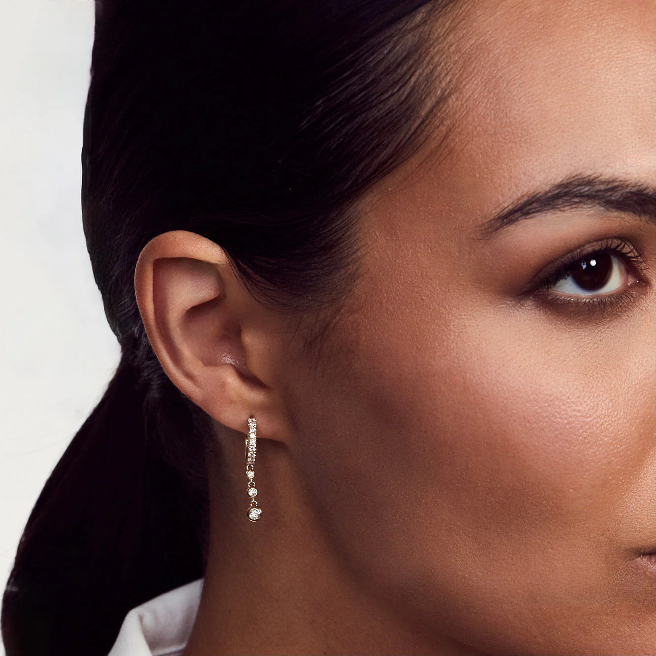 Chroma Gold Dangle Hoops - Image 4