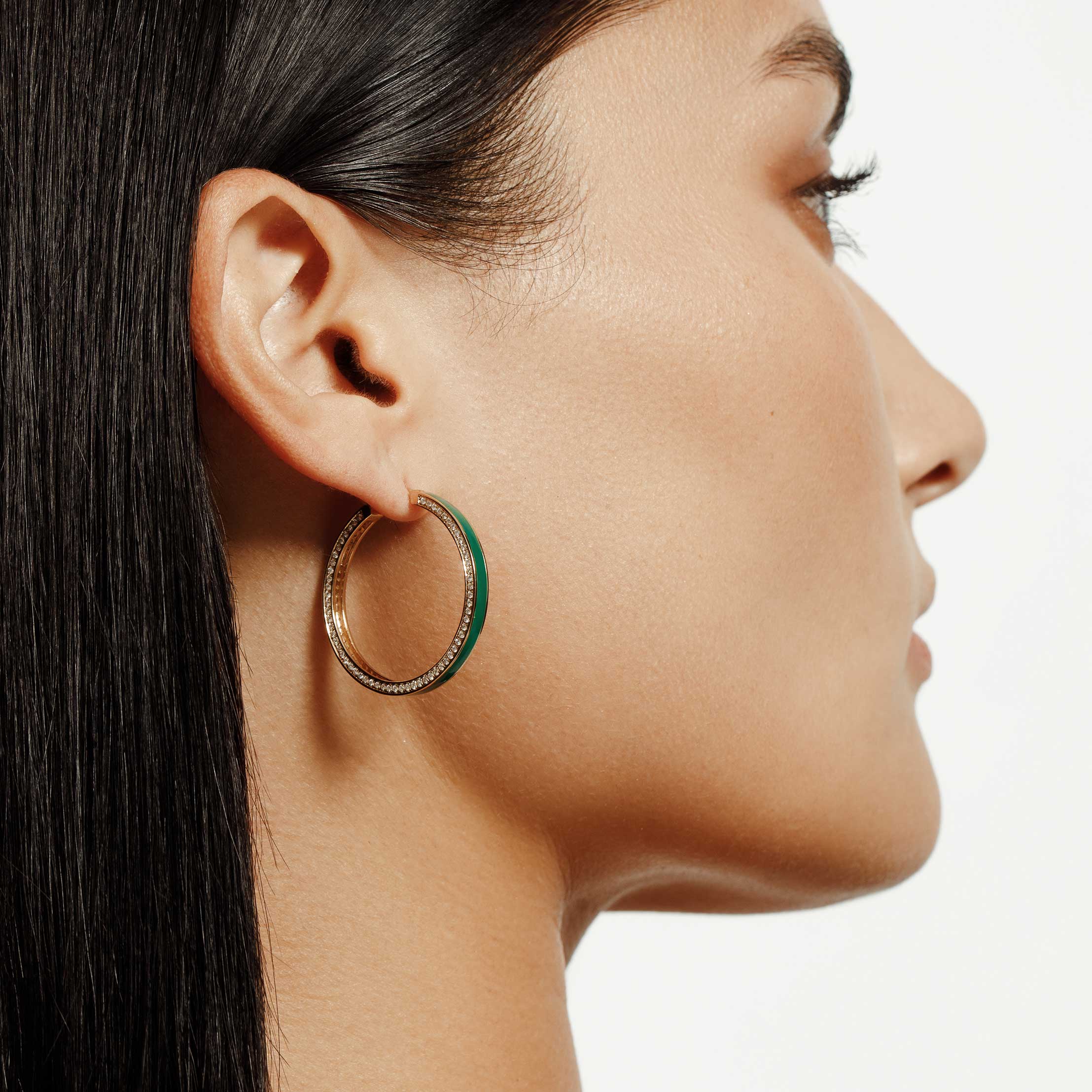 Chroma Pavé Edge Hoop Earrings - Image 12