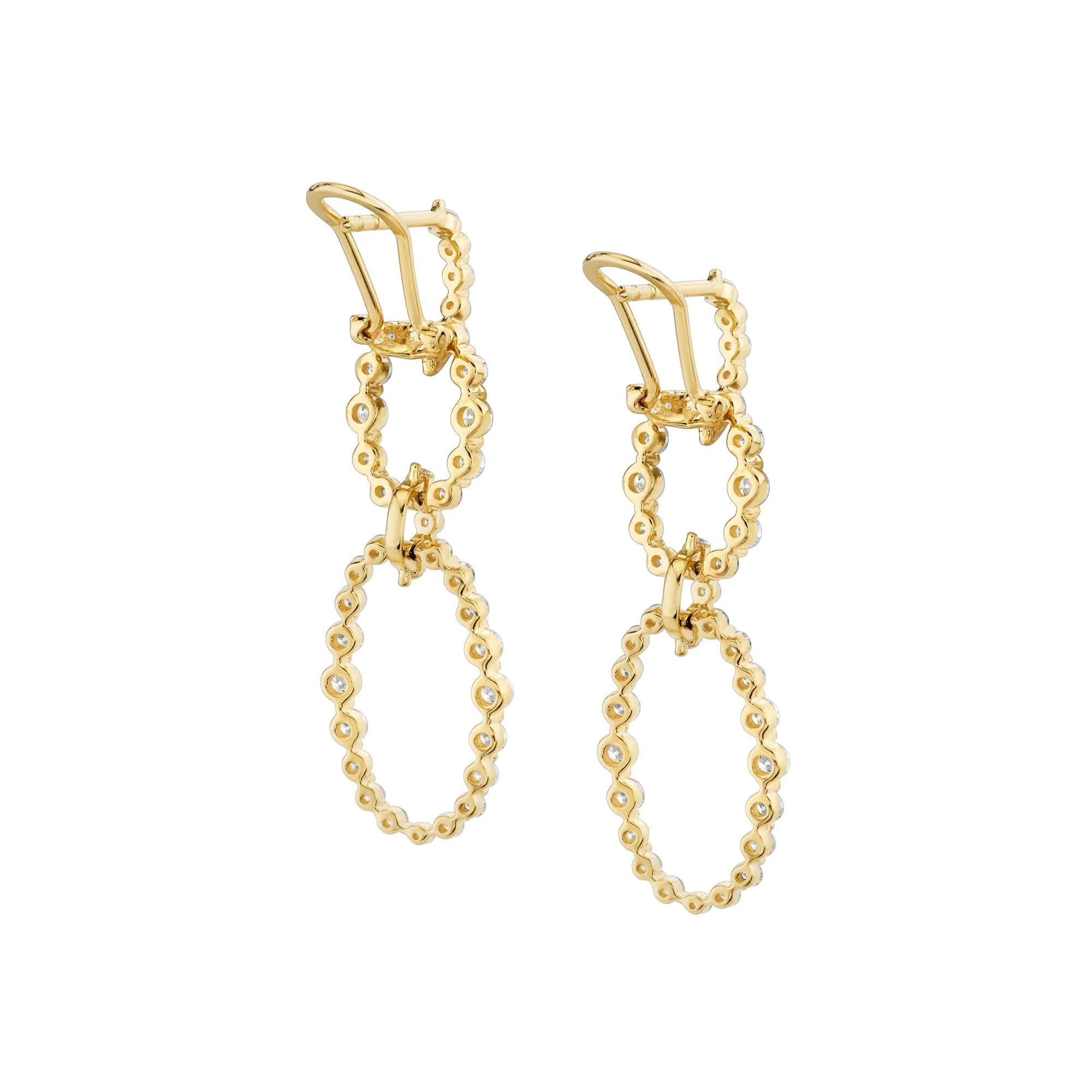 Cloud Oval Drop Earrings - Image 3