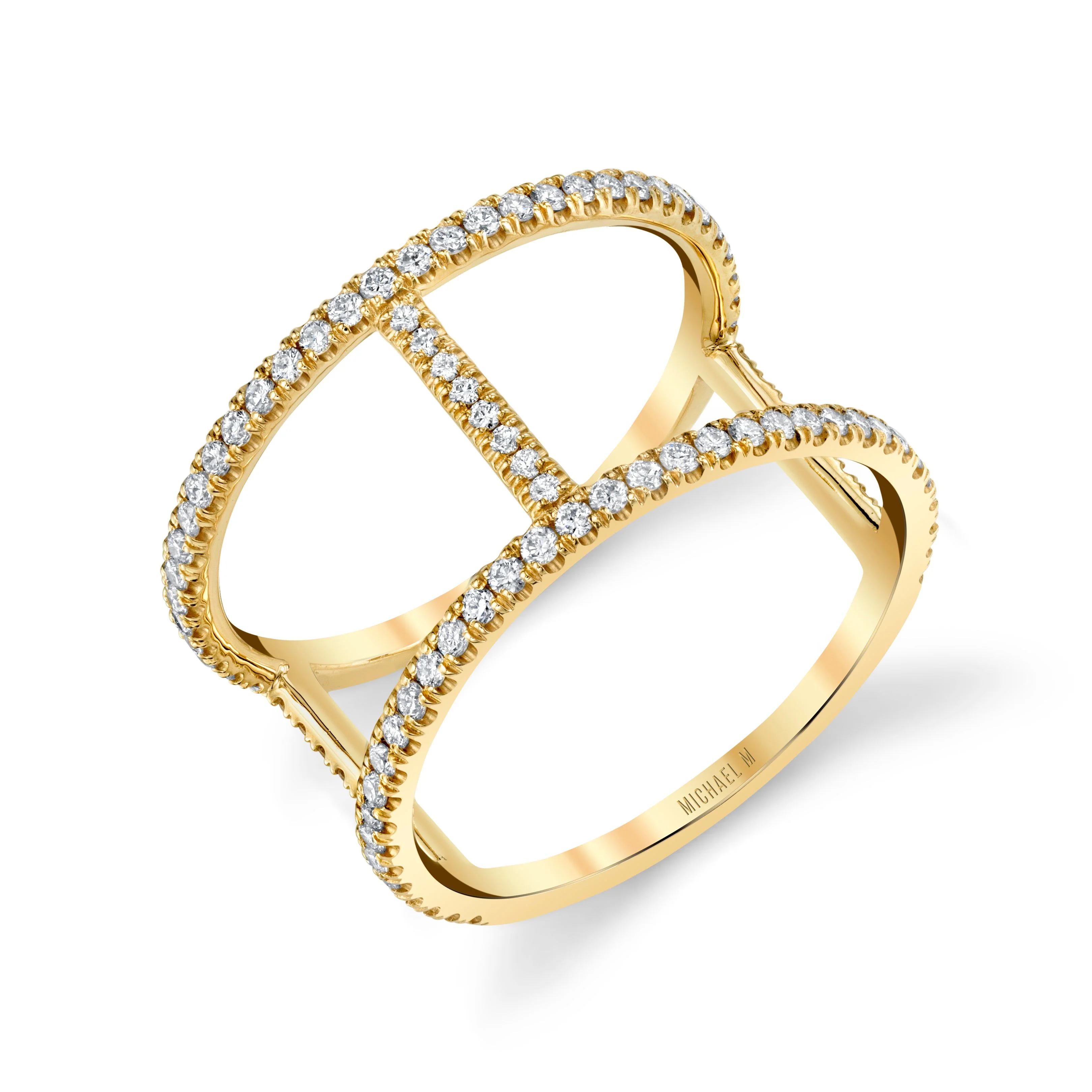 Double Bar Diamond Ring