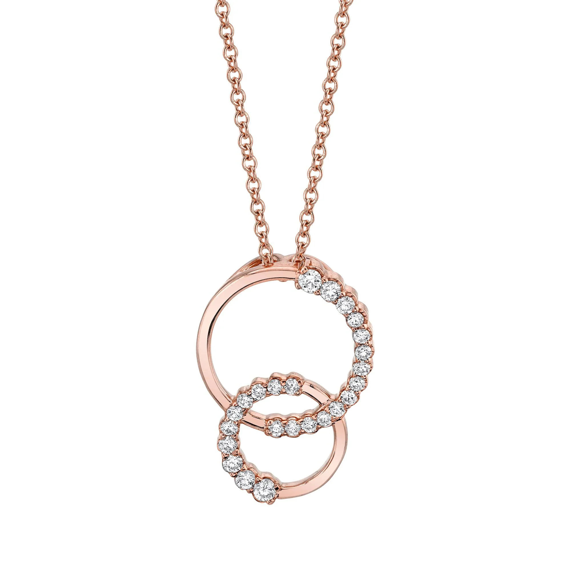 Double Diamond Circle Pendant - Image 3