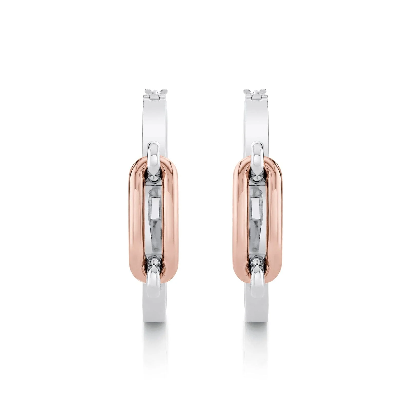 Link Hoop Earrings in Gold & Silver - Image 7