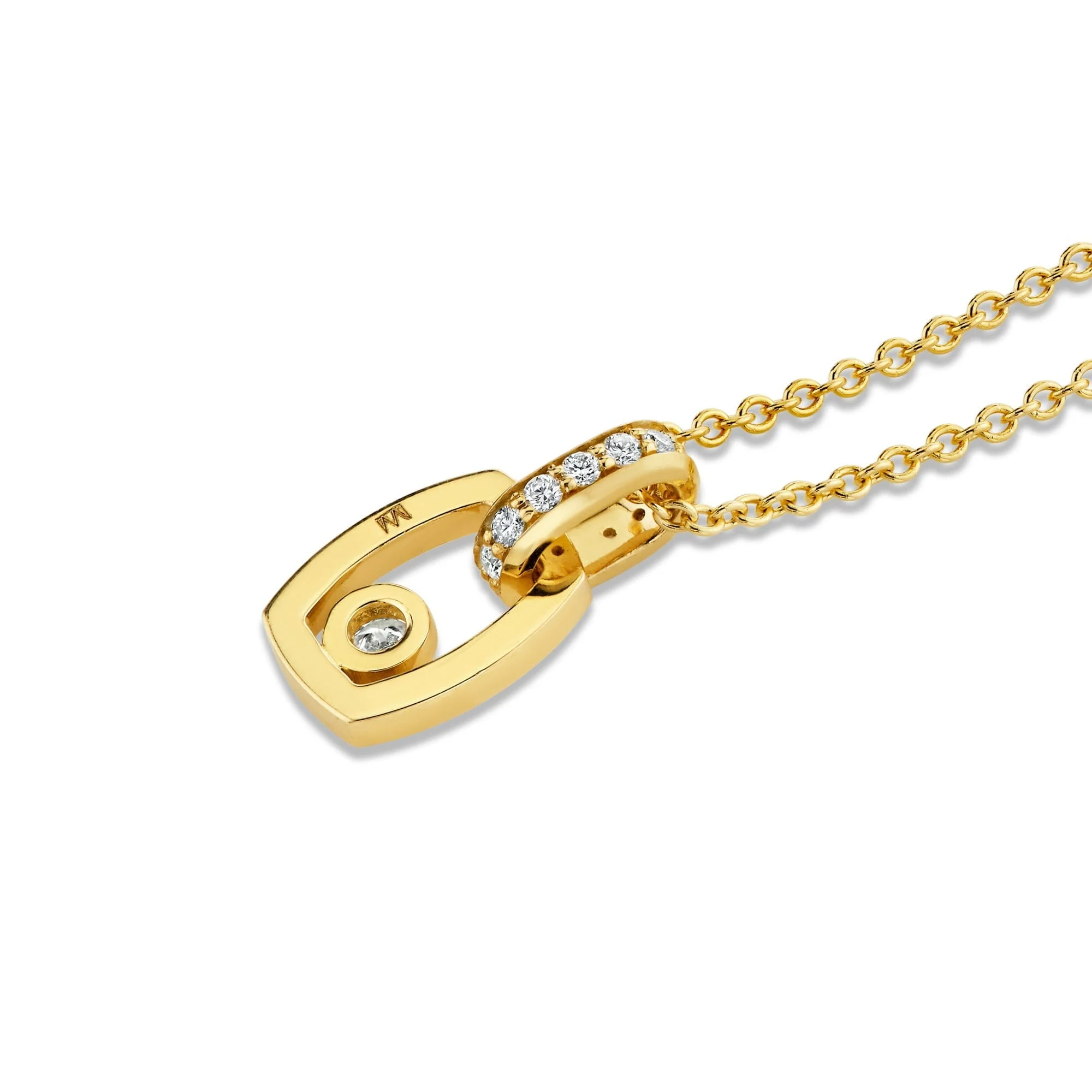 Link Pendant with Bezel Set Diamond - Image 3