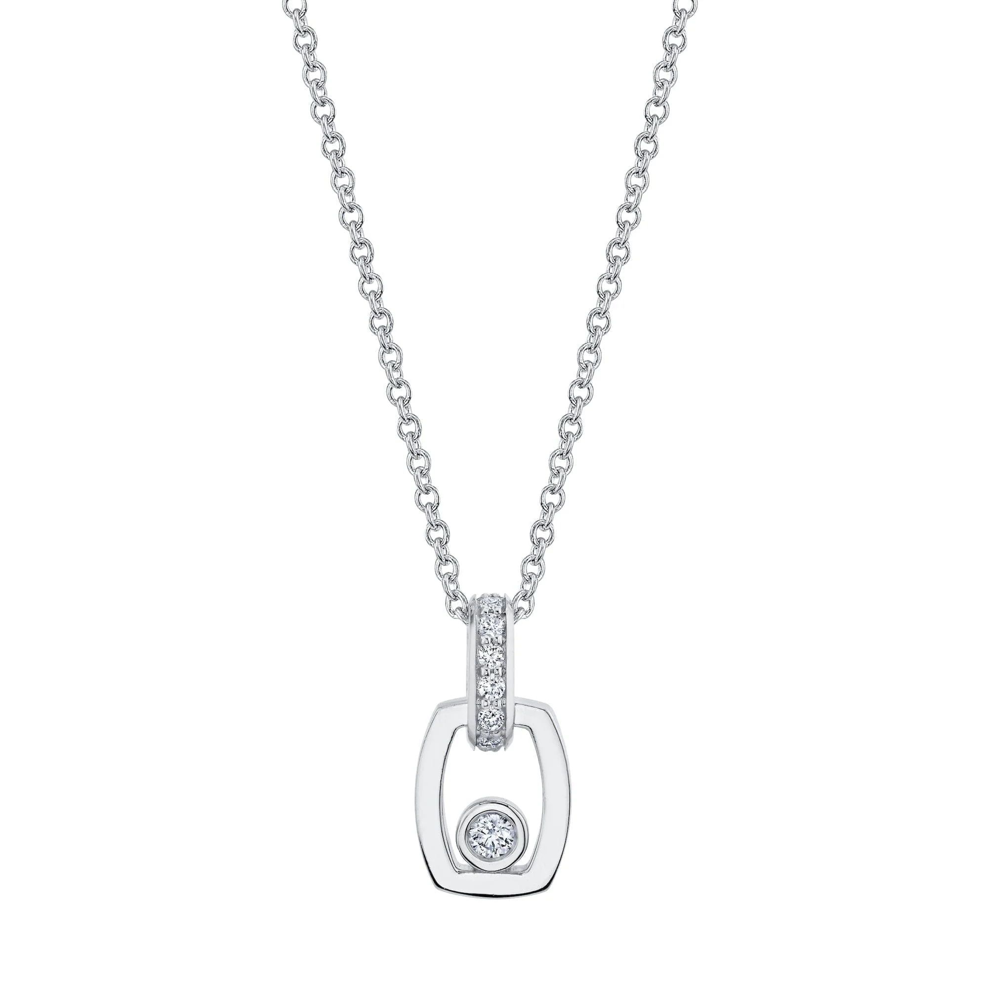 Link Pendant with Bezel Set Diamond - Image 4