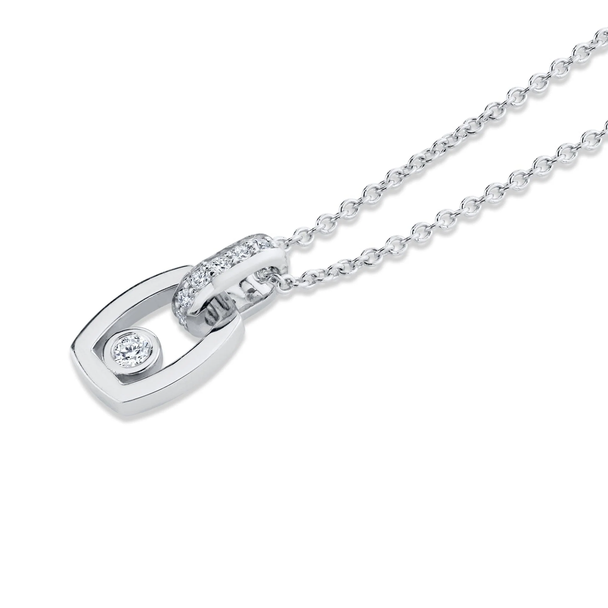 Link Pendant with Bezel Set Diamond - Image 5