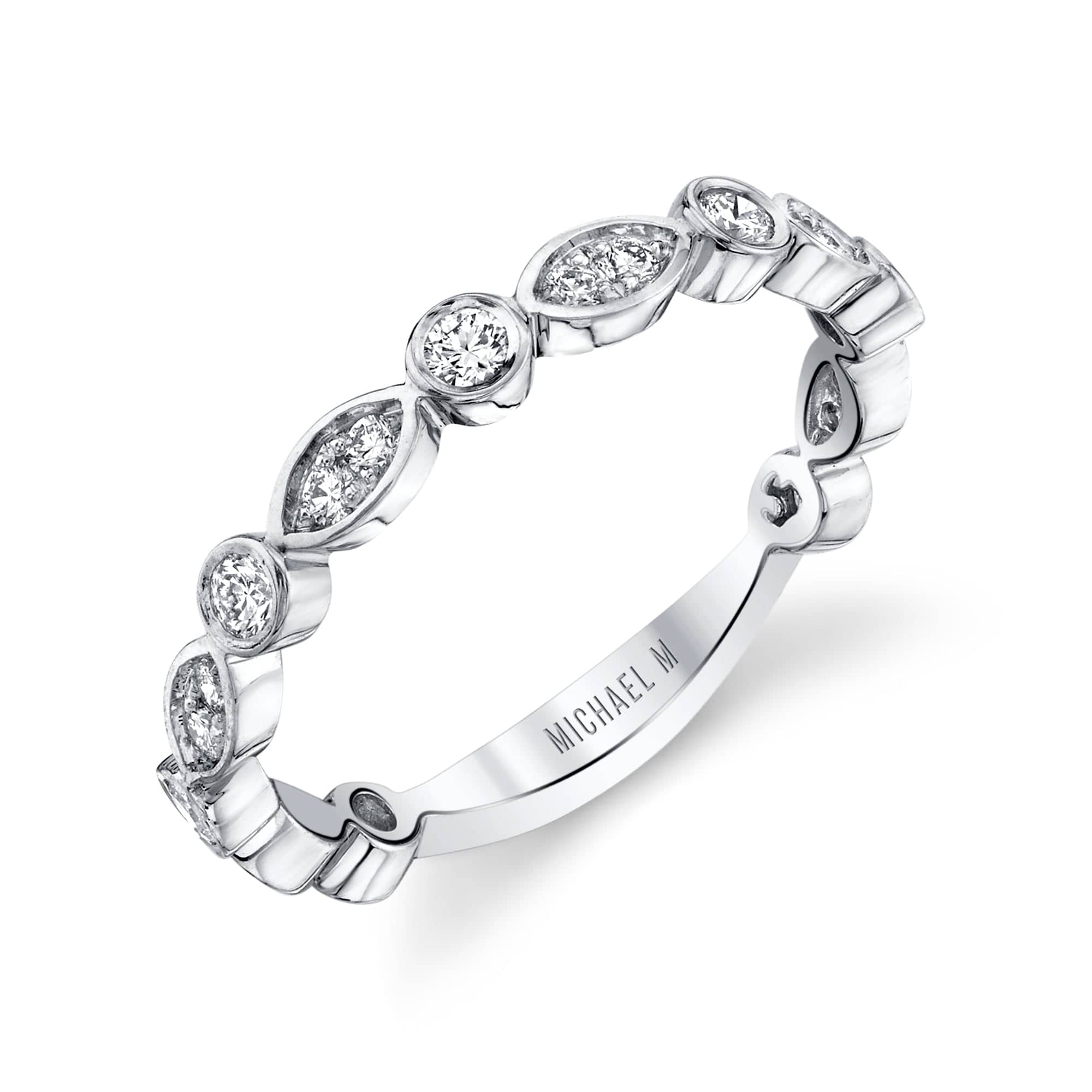 Marquise and Circle Pavé Diamond Band - Image 2