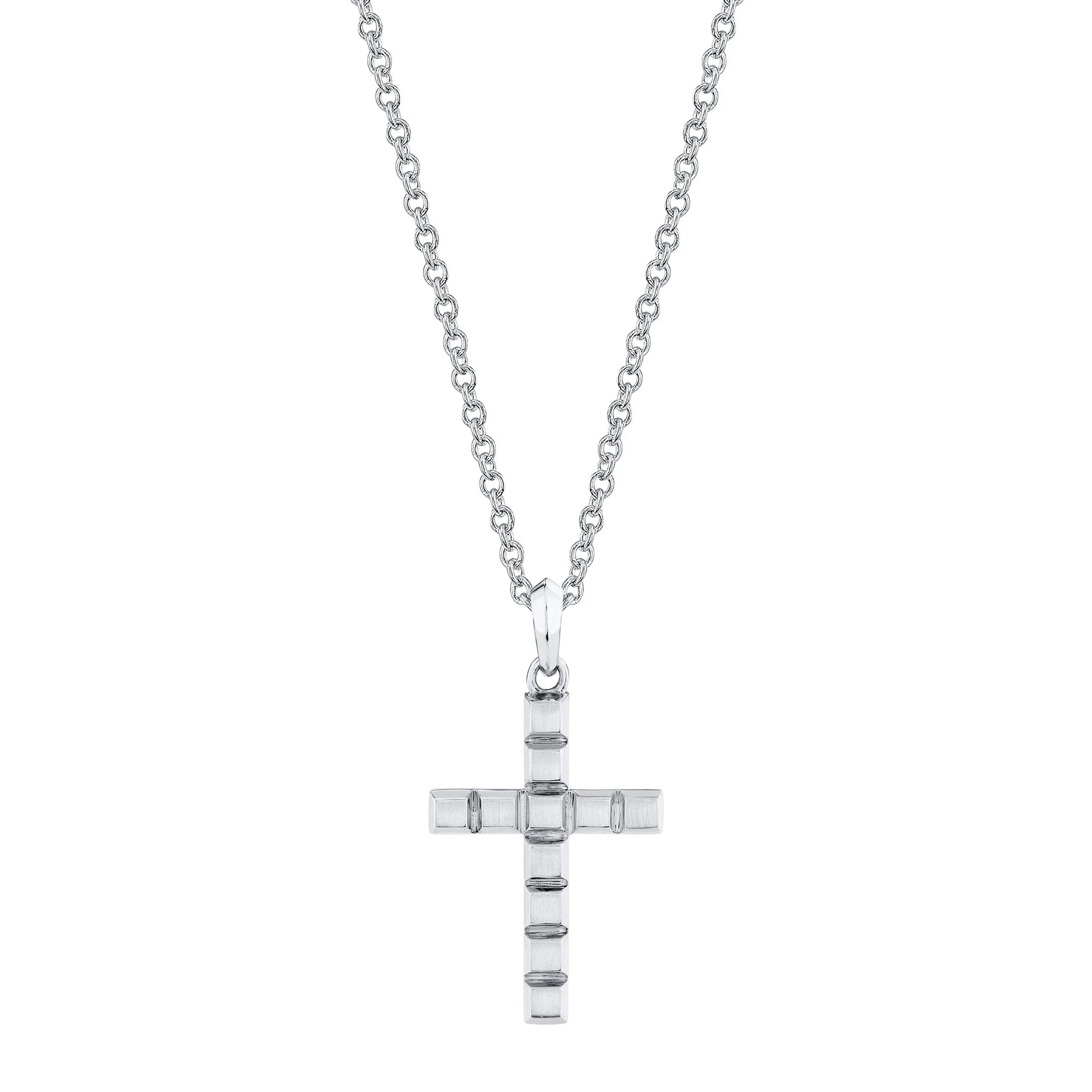 Mens Block Cross Pendant - Image 4