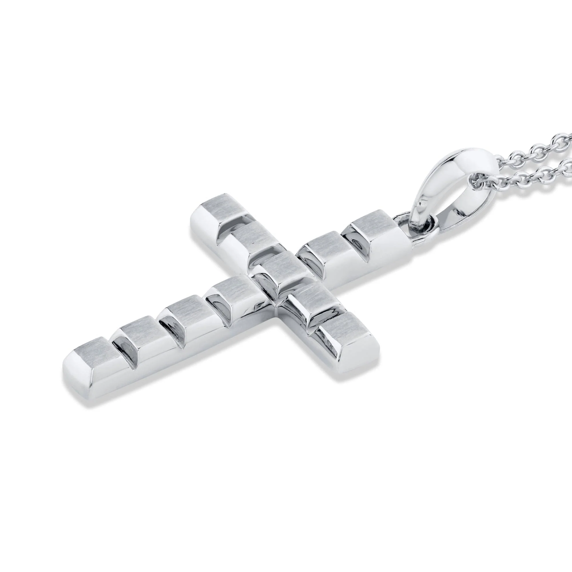 Mens Block Cross Pendant - Image 5