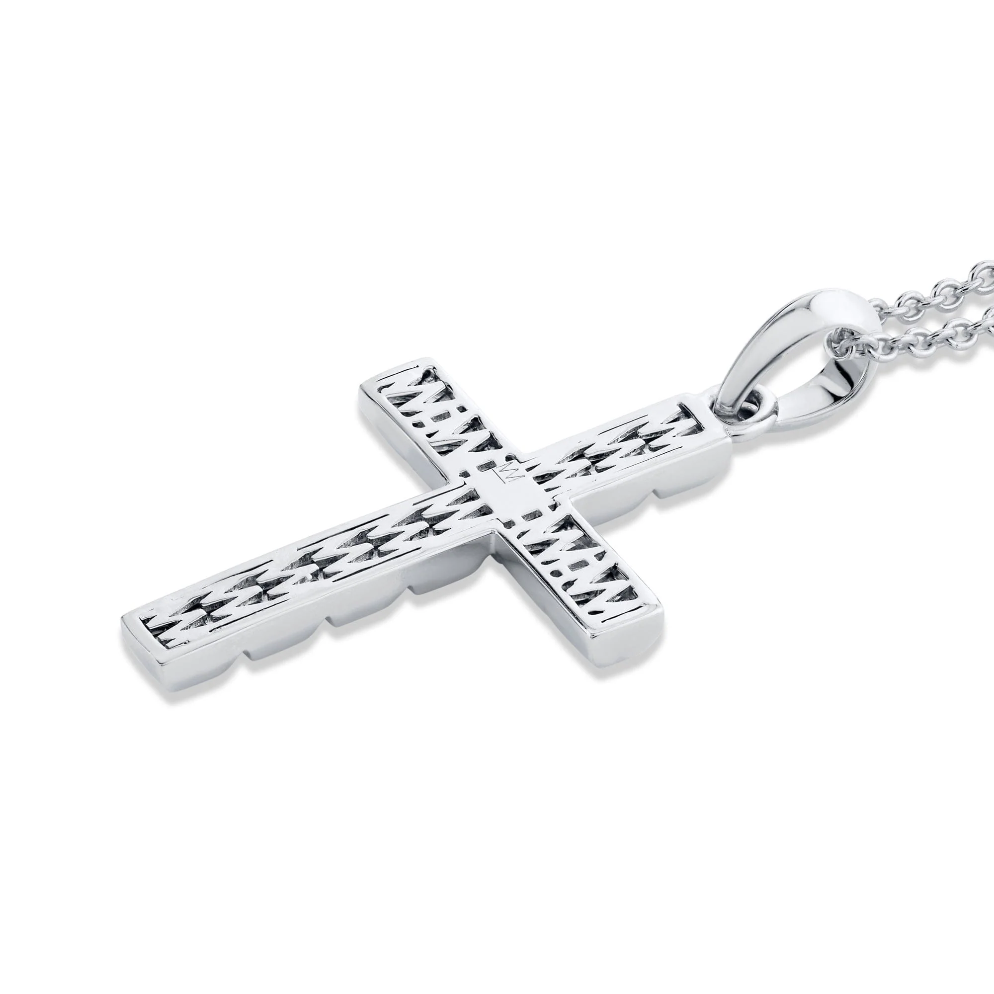 Mens Block Cross Pendant - Image 6