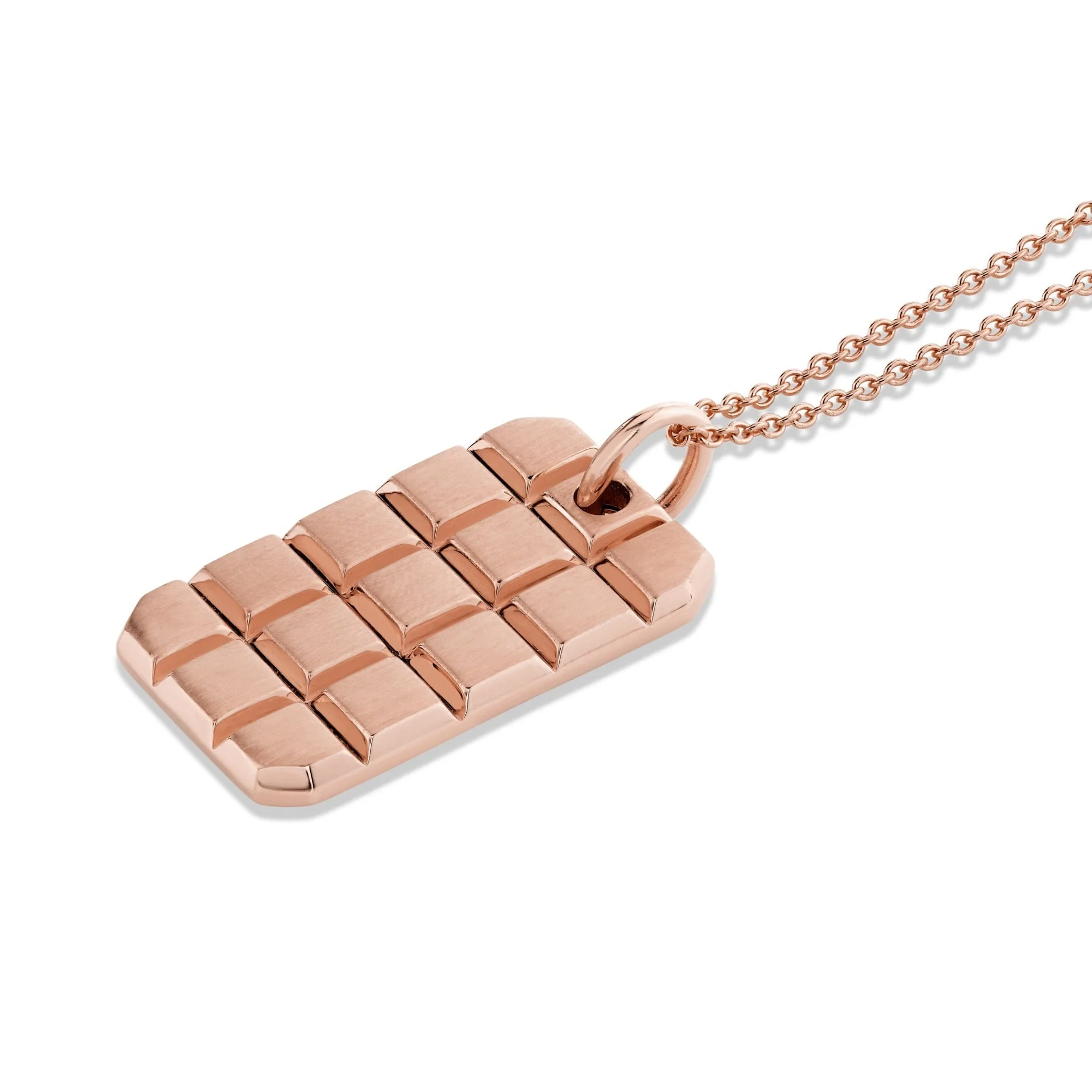 Mens Block Dog Tag Necklace - Image 6