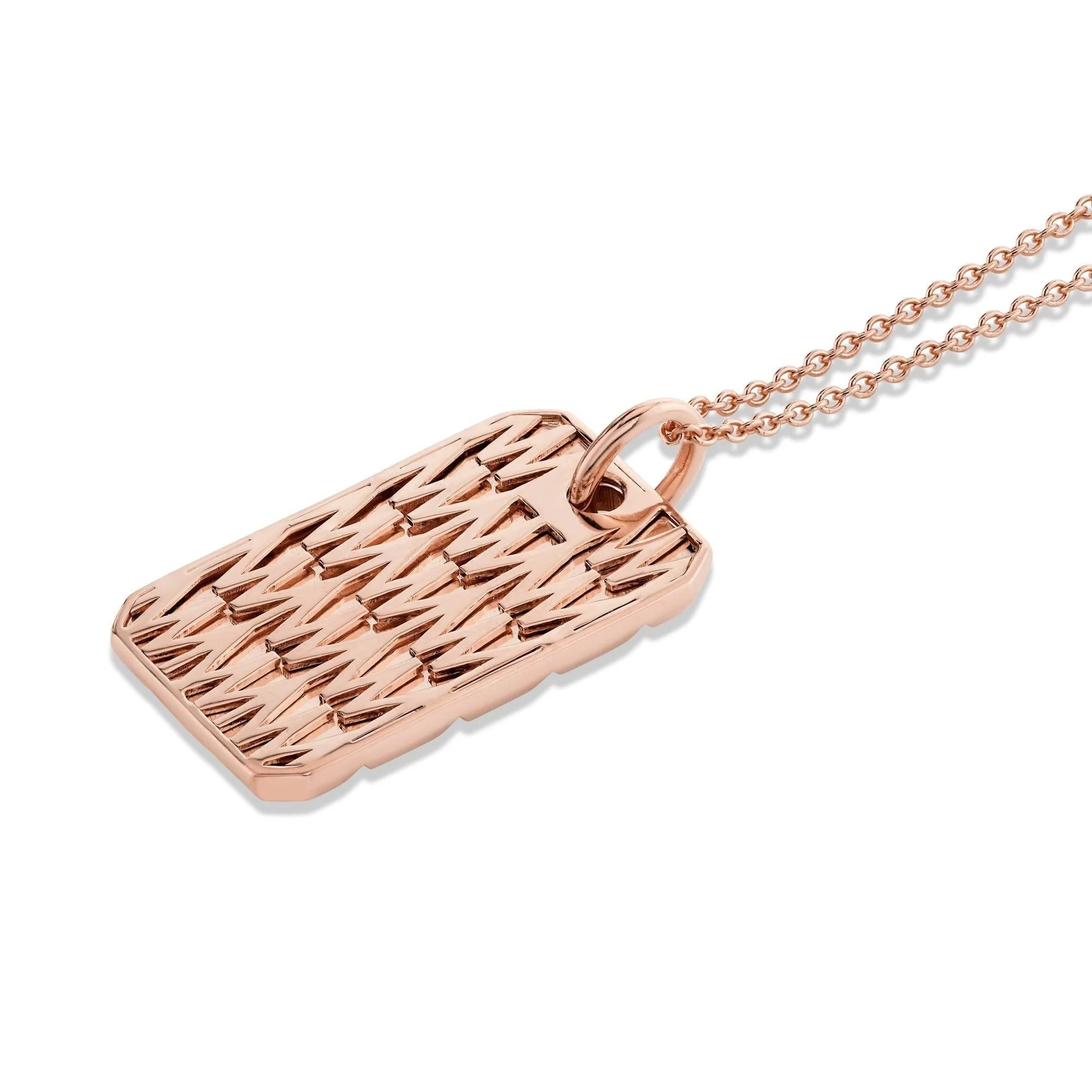 Mens Block Dog Tag Necklace - Image 7
