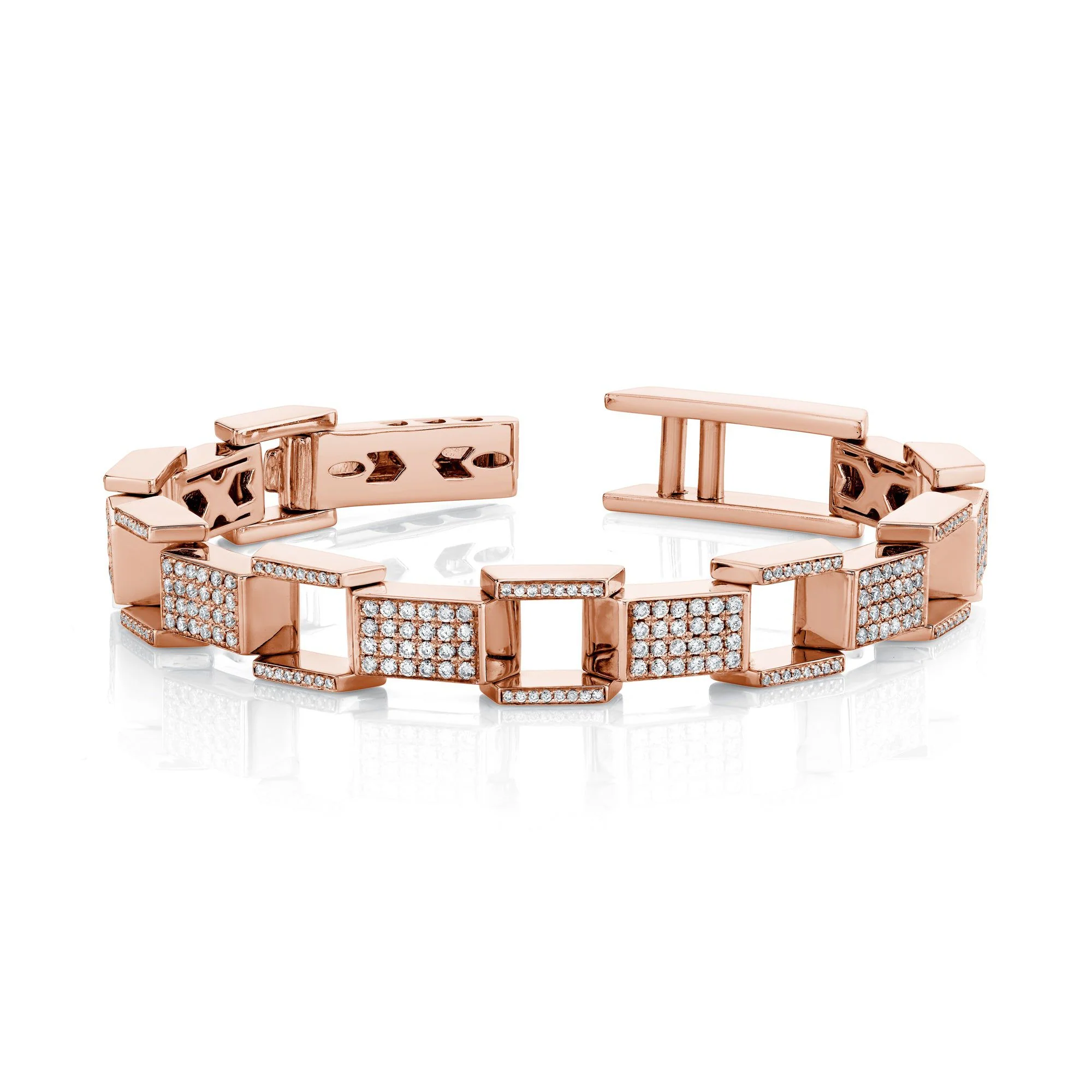Men's Pave Block Chain Bracelet - Image 7