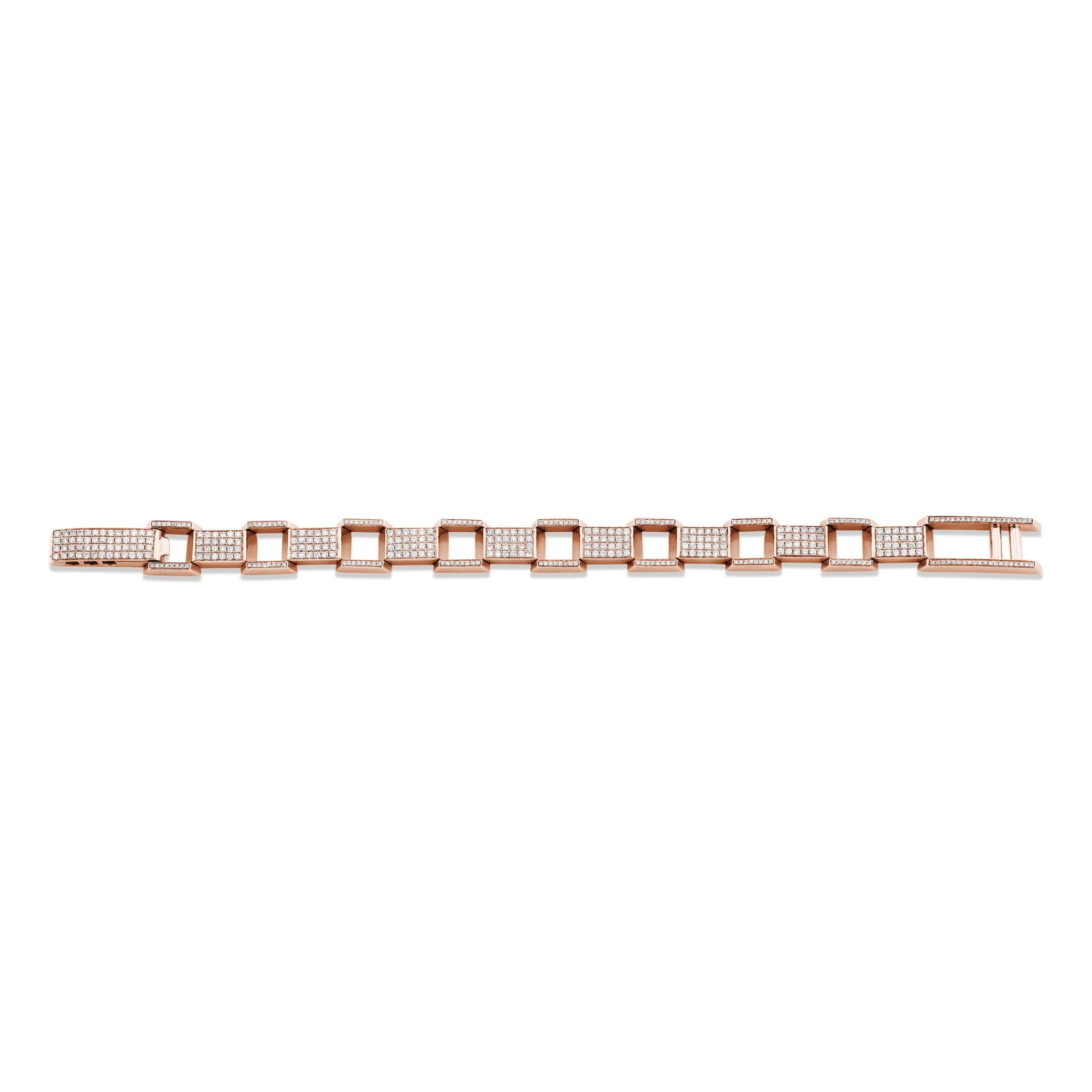 Men's Pave Block Chain Bracelet - Image 8