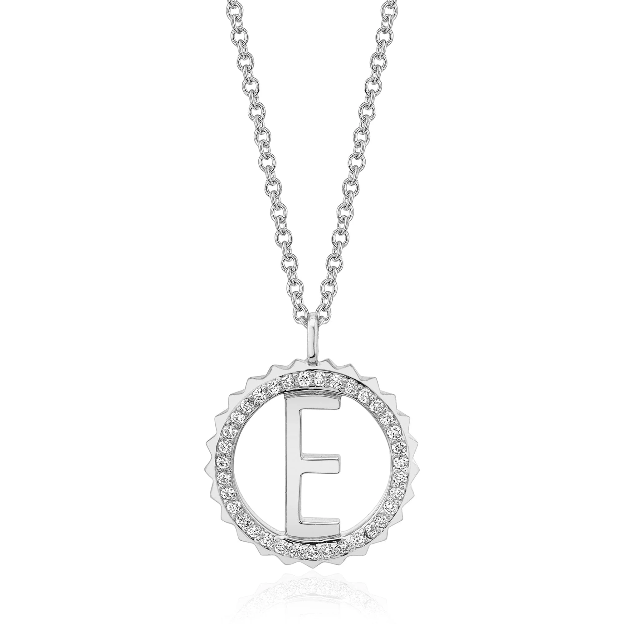 Mini Tetra Pavé Initial Medallion - Image 16