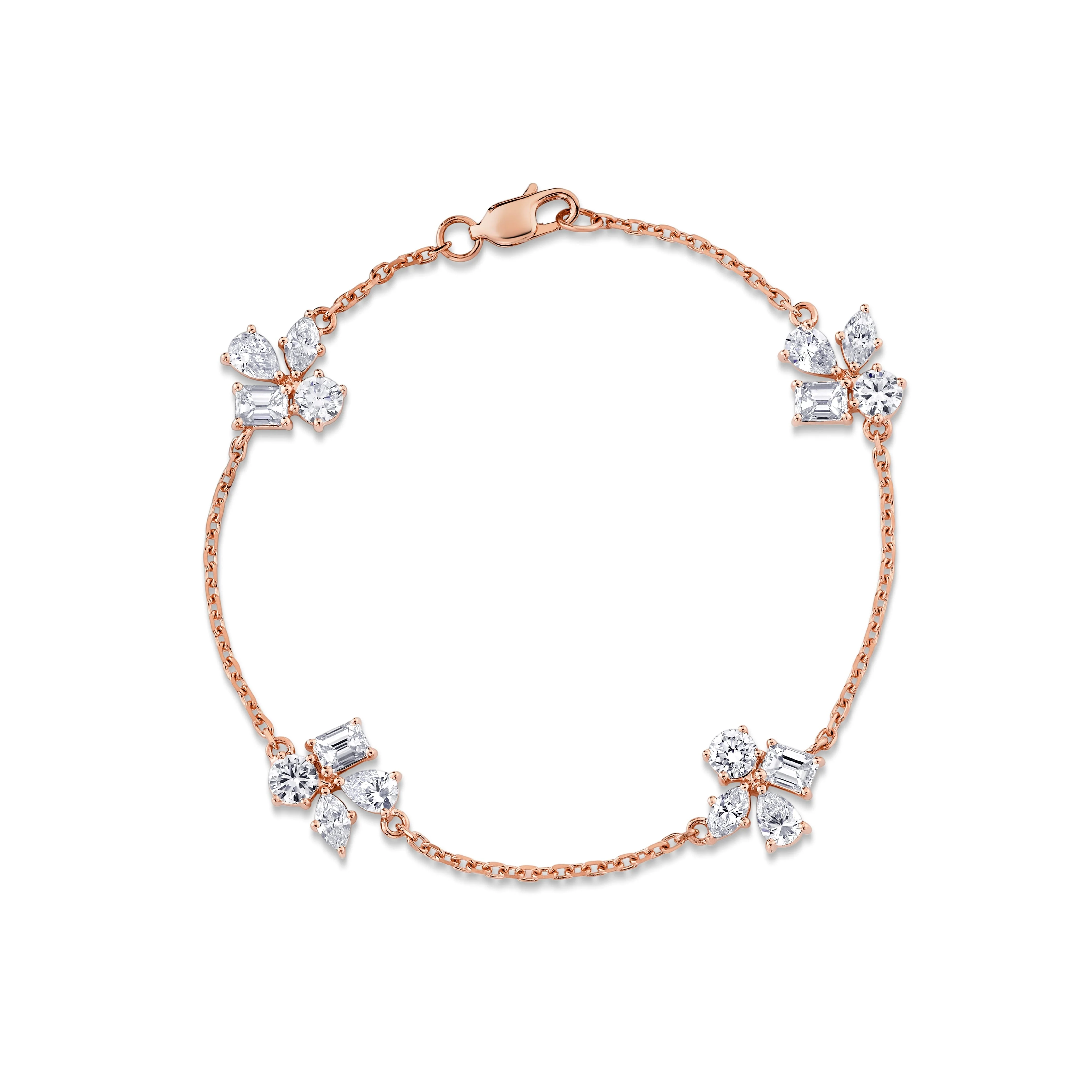 Montage 4 Cluster Chain Bracelet - Image 8