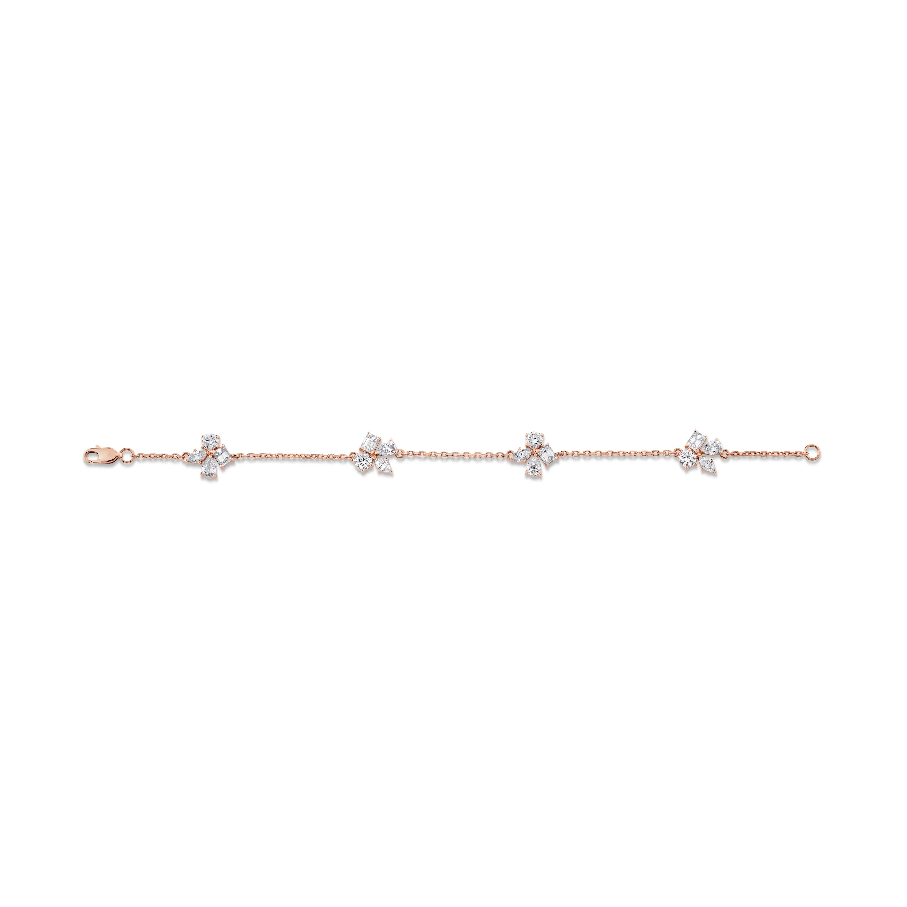Montage 4 Cluster Chain Bracelet - Image 9