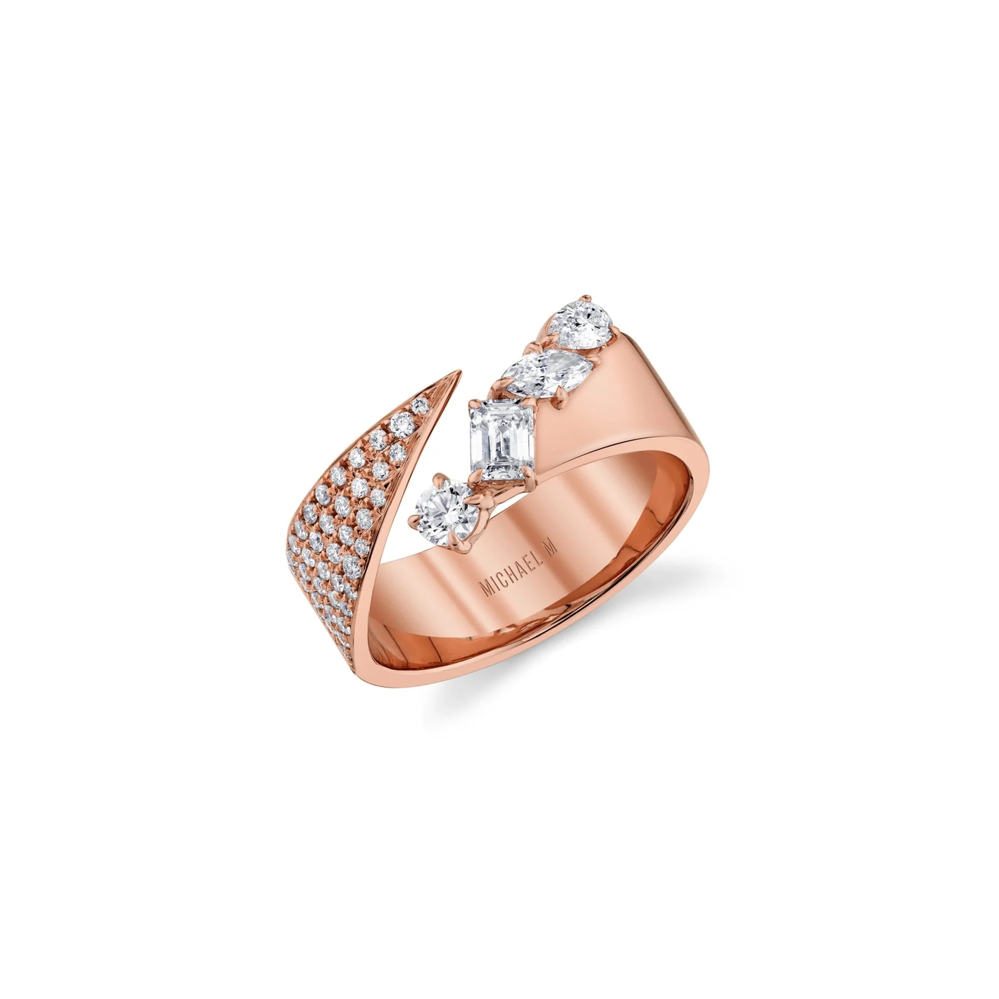 Montage Diamond Split Band With Pave - Image 9