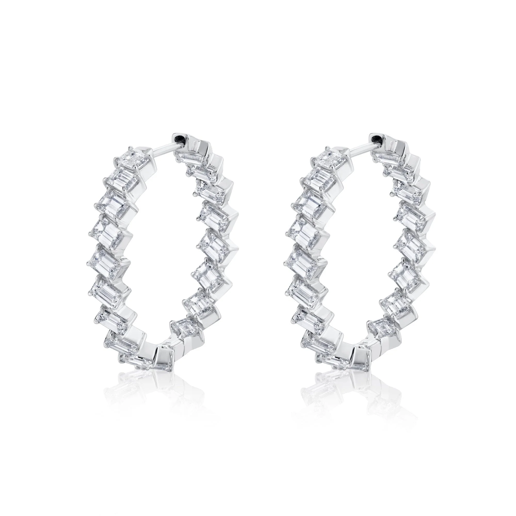 Montage Emerald Hoop Earrings - Image 5