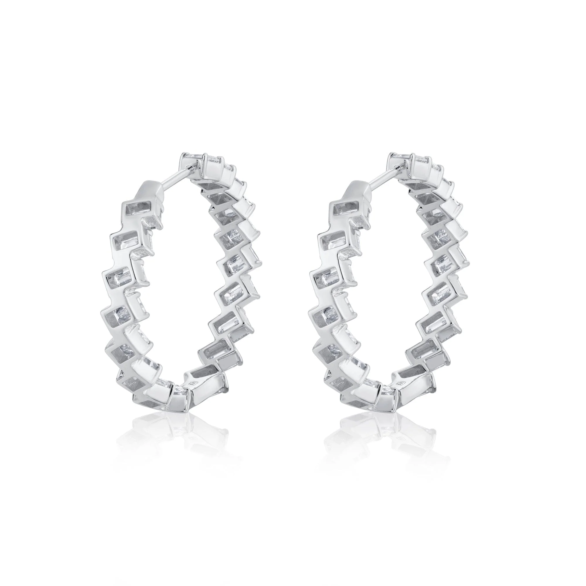 Montage Emerald Hoop Earrings - Image 7
