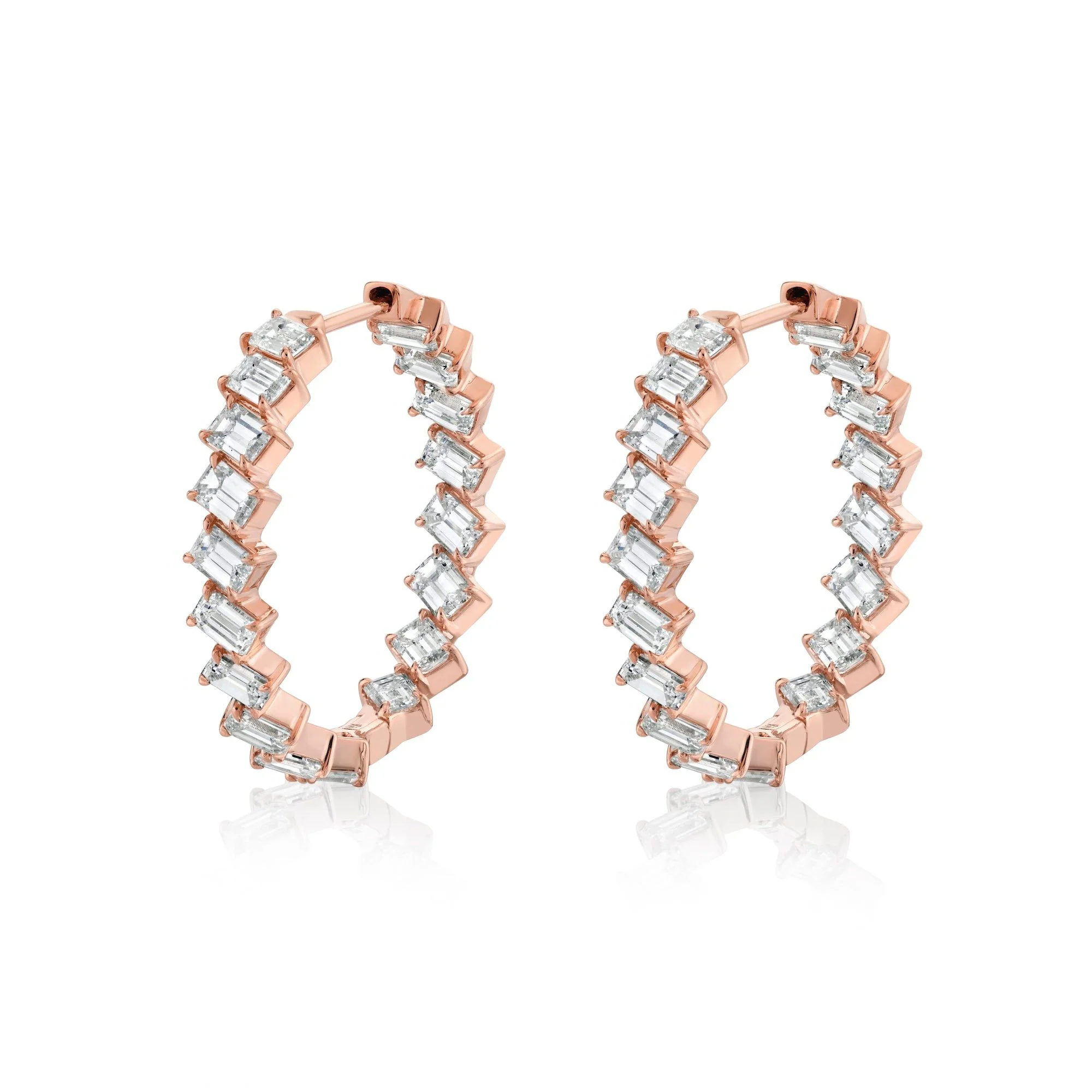 Montage Emerald Hoop Earrings - Image 8