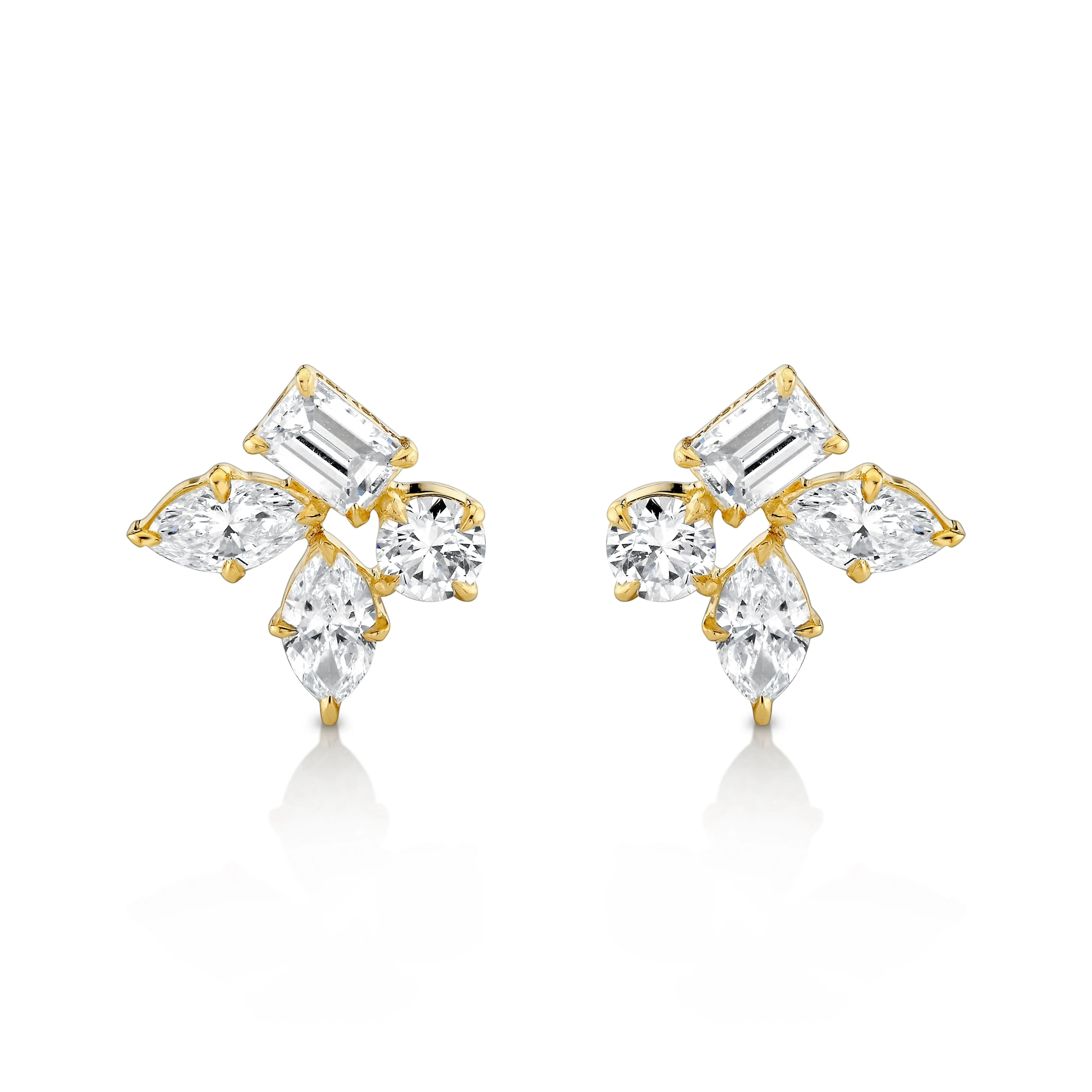 Montage Cluster Stud Earrings - Image 3