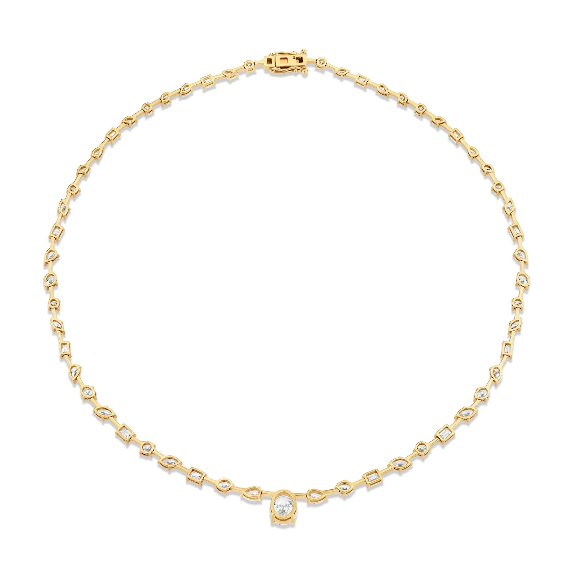 Montage Oval Diamond Center Riviera Necklace - Image 3