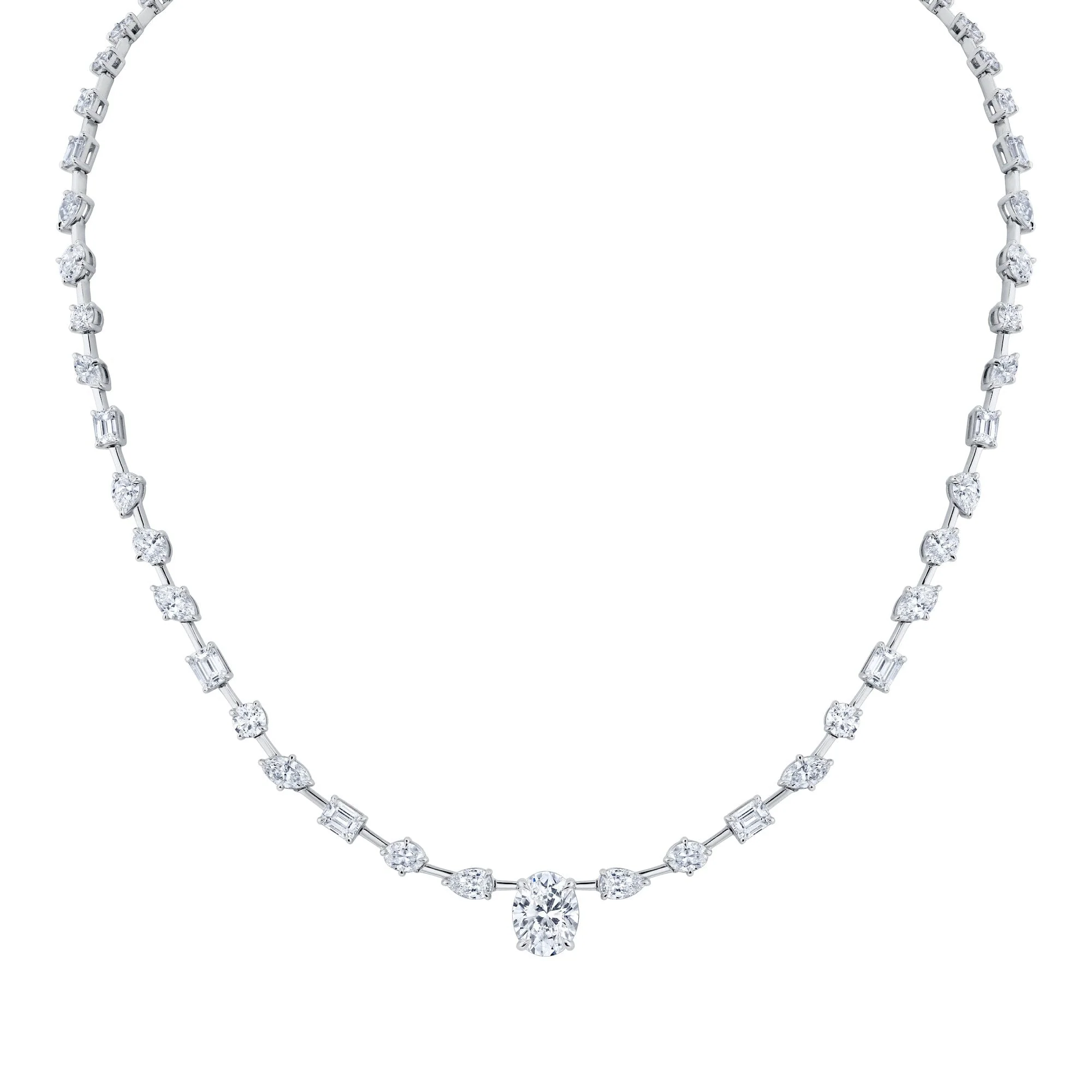 Montage Oval Diamond Center Riviera Necklace - Image 4