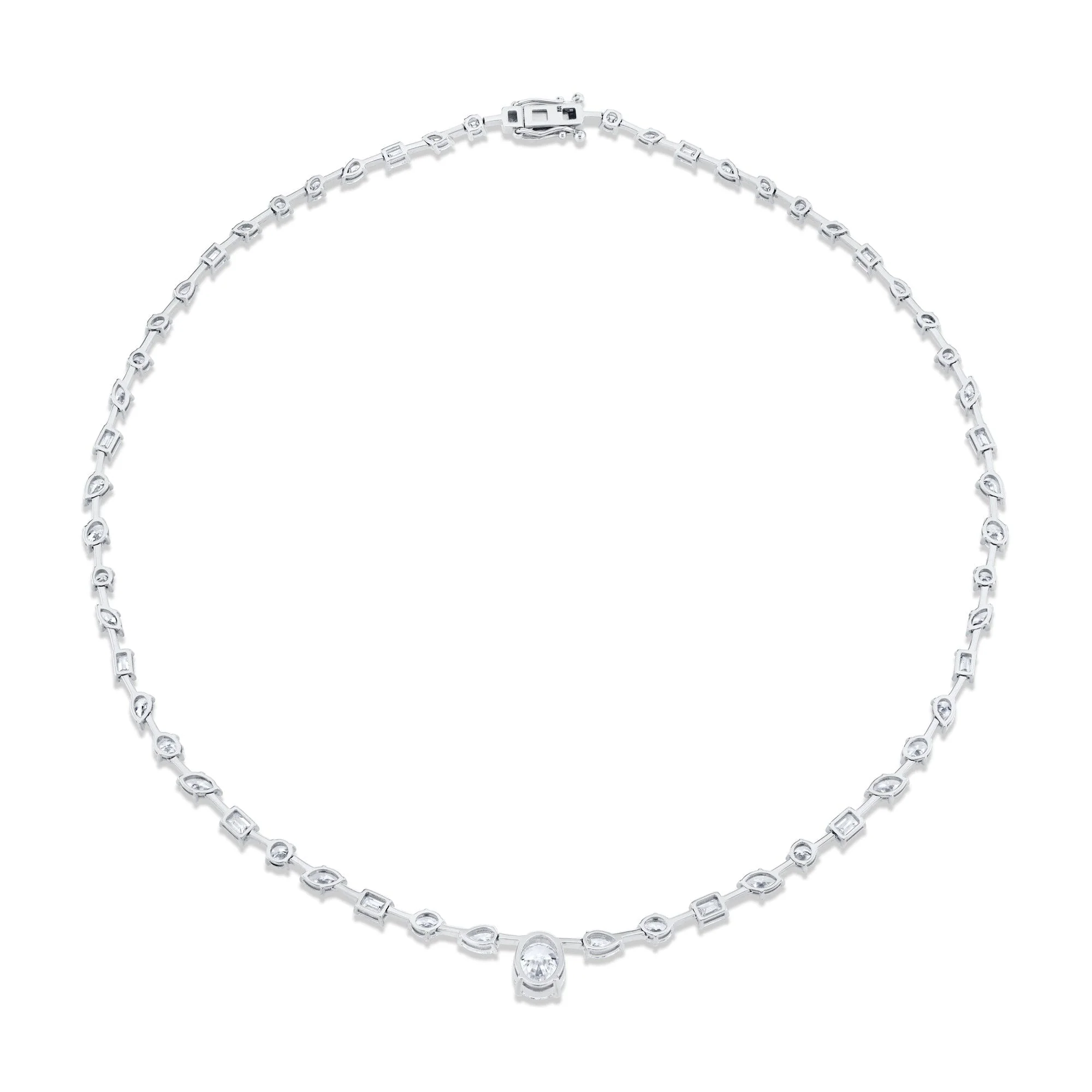 Montage Oval Diamond Center Riviera Necklace - Image 6