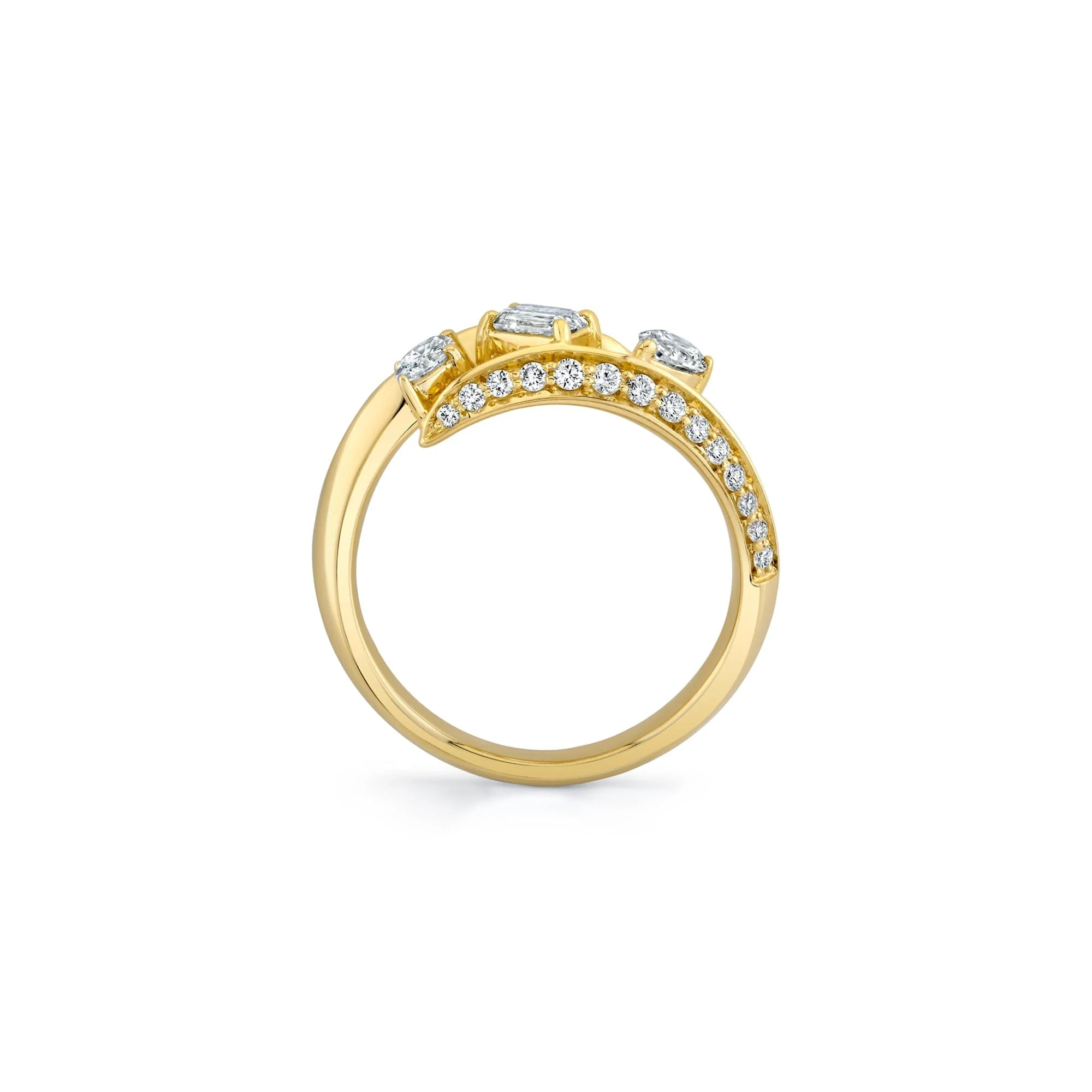 Montage Pave Knife Edge Bypass Ring - Image 3