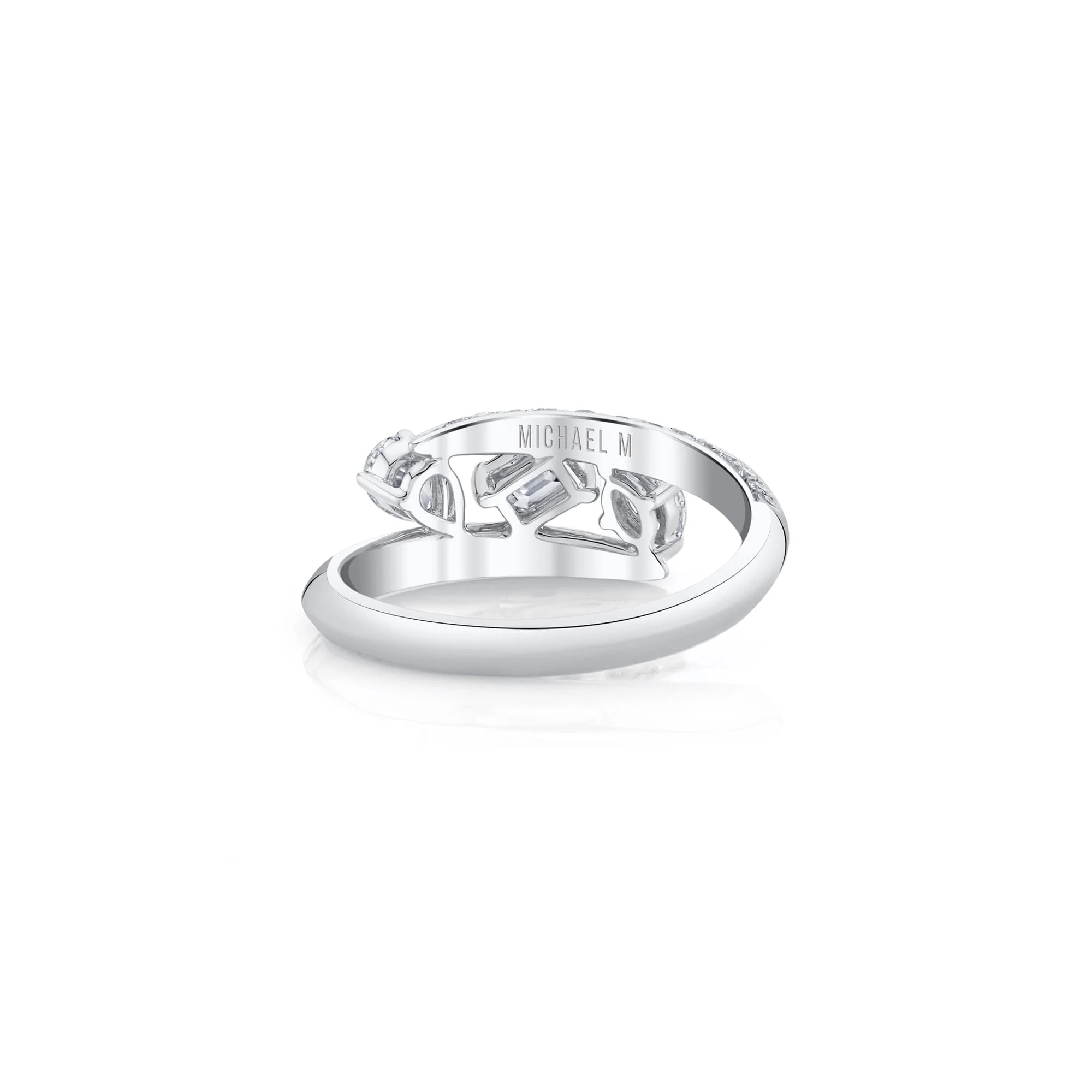 Montage Pave Knife Edge Bypass Ring - Image 7
