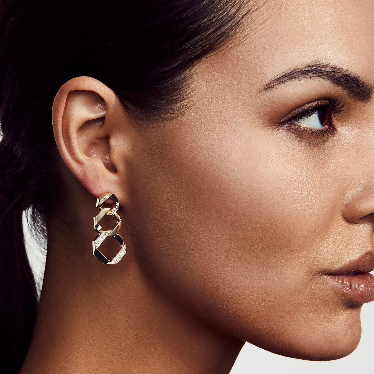 Octave Chain Link Drop Earrings - Image 3