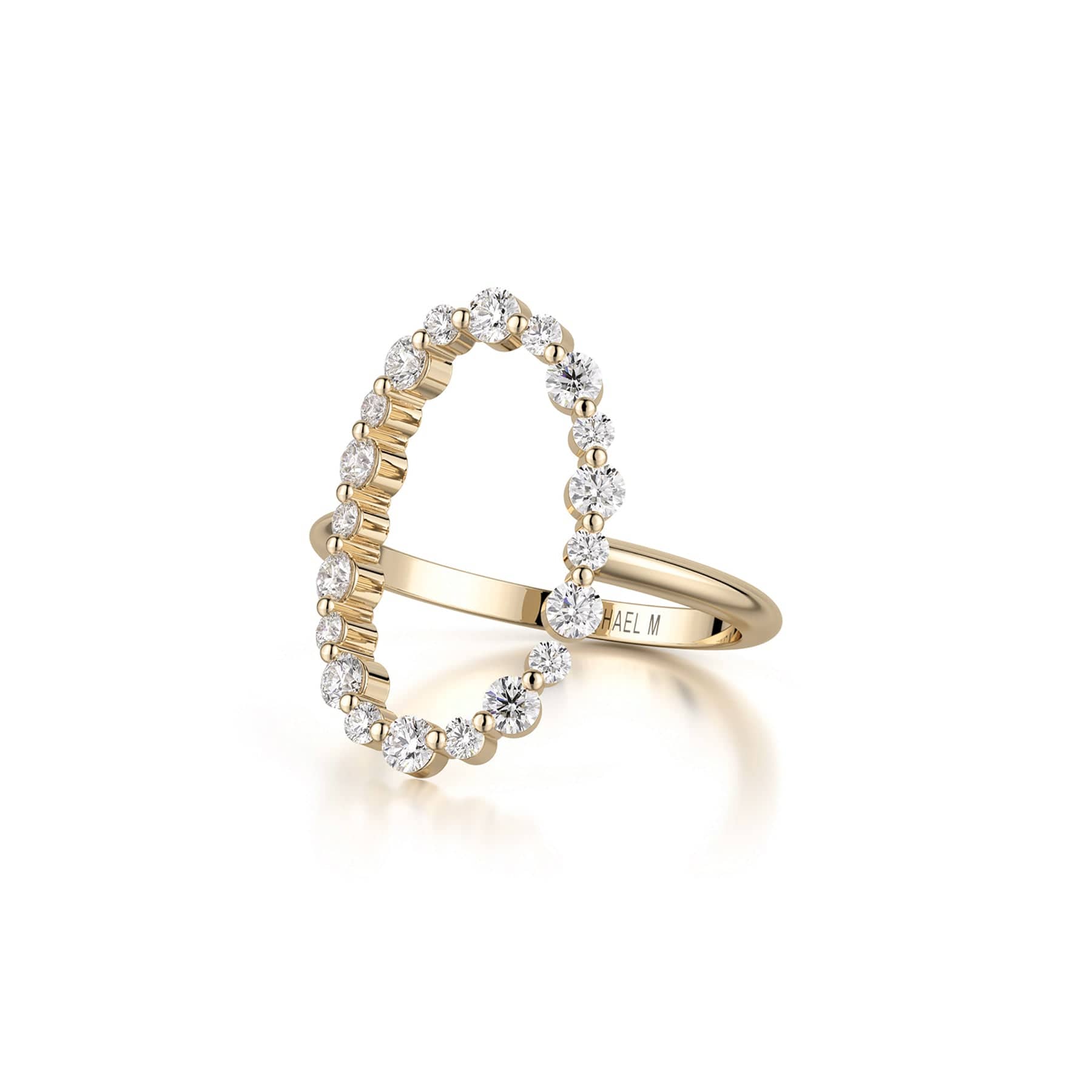 Open Oval Diamond Cluster Ring - Image 3
