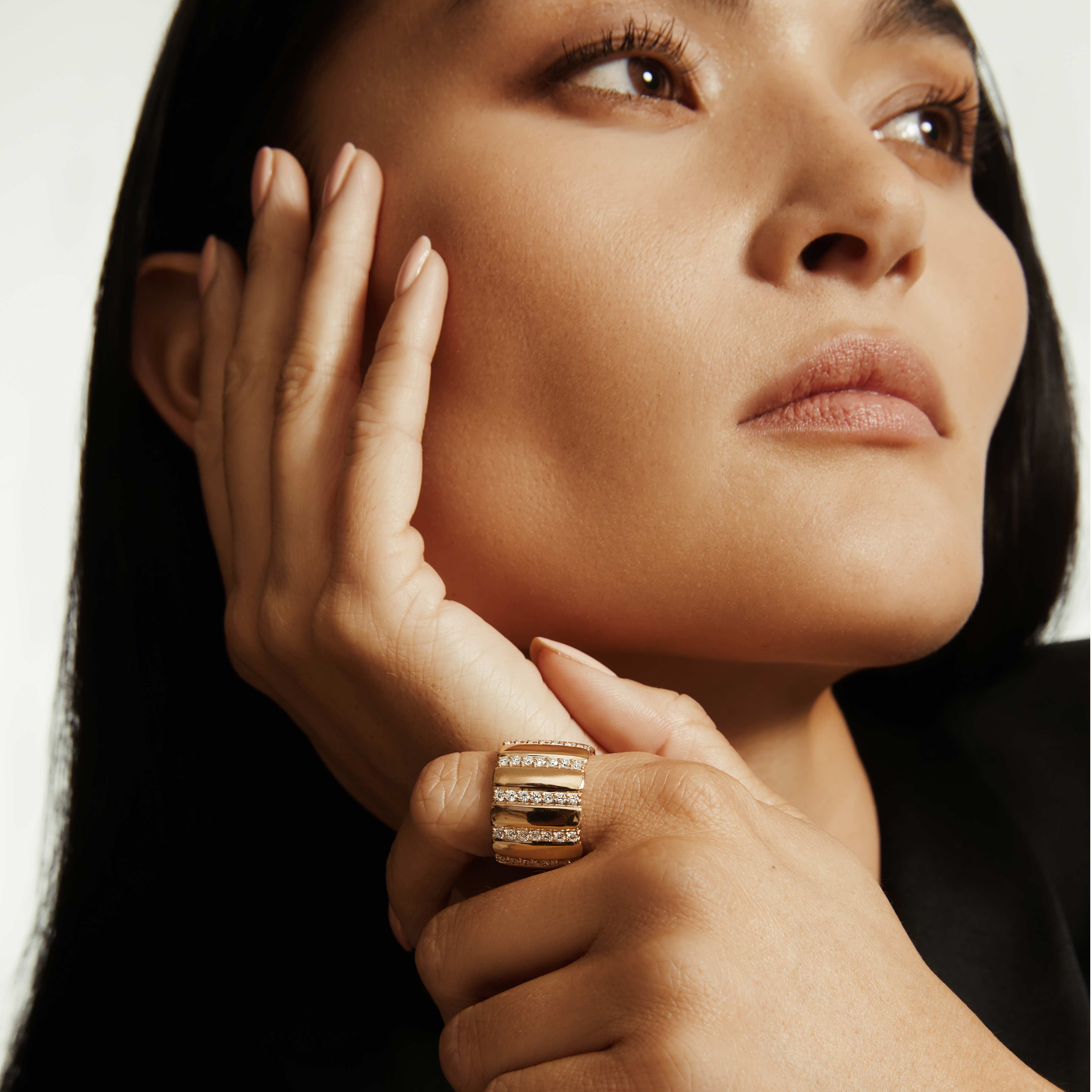 Orb Ribbed Ring - Image 4