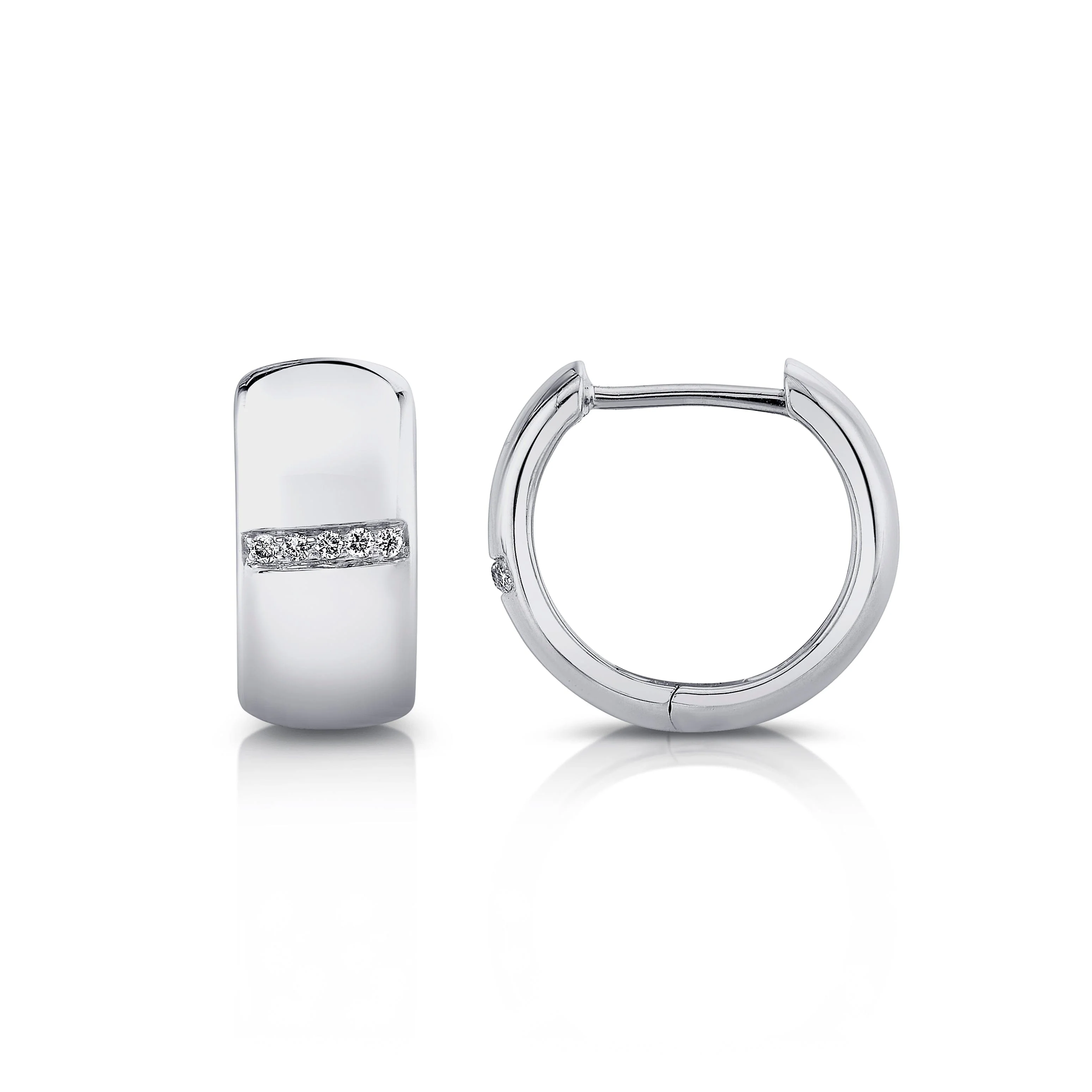 Orb Wide Huggie Hoops - Image 4