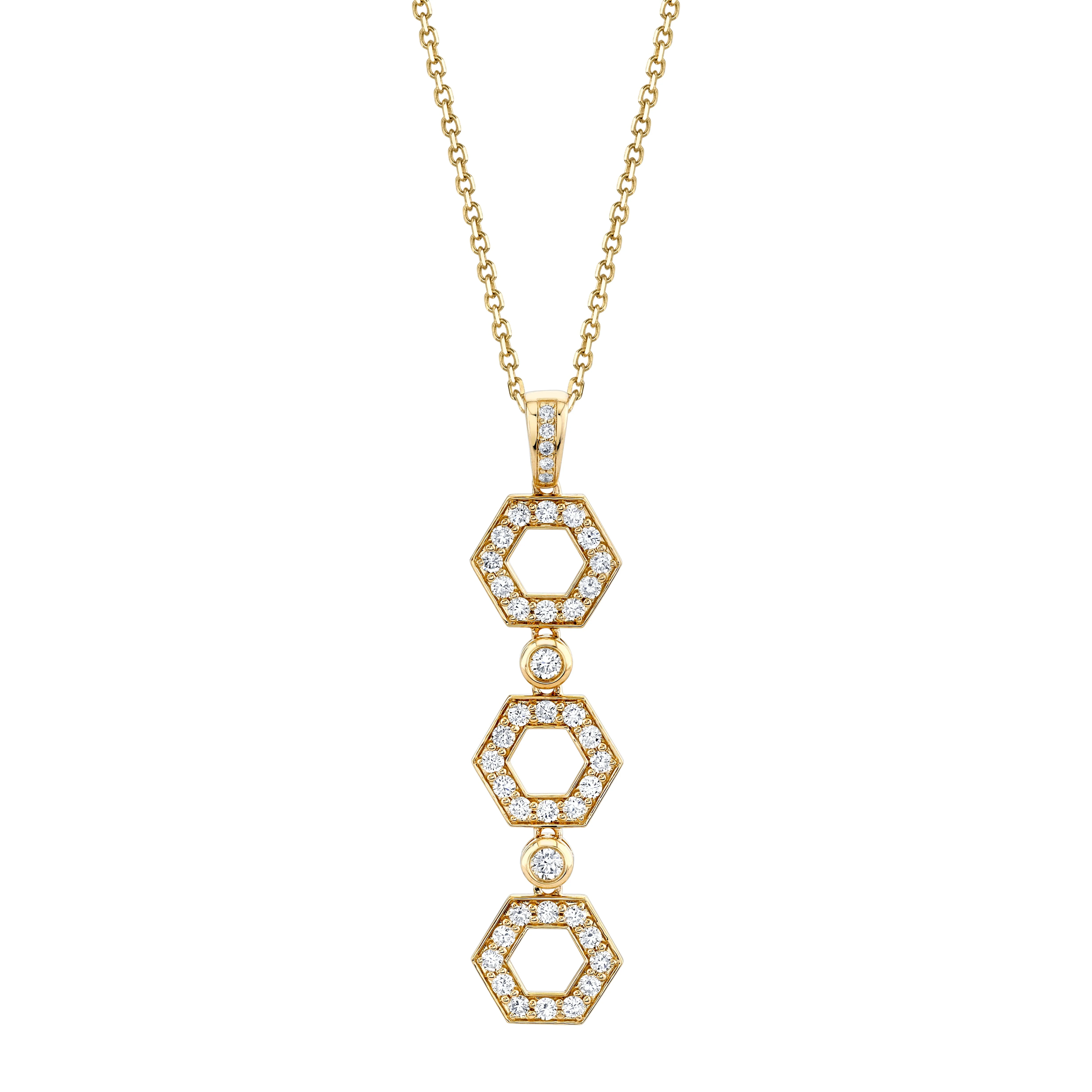 Pavé Hex Infinity Pendant