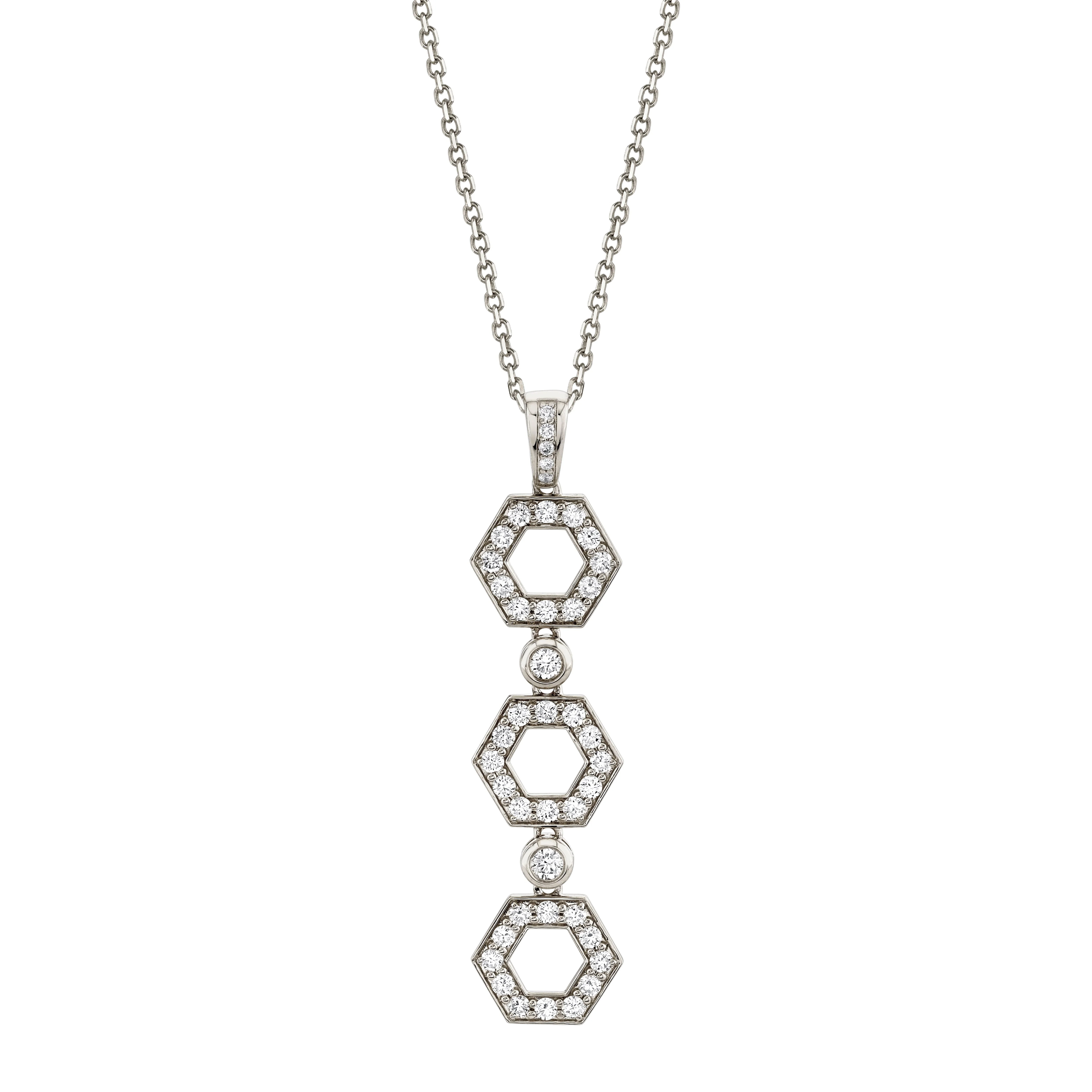 Pavé Hex Infinity Pendant - Image 3