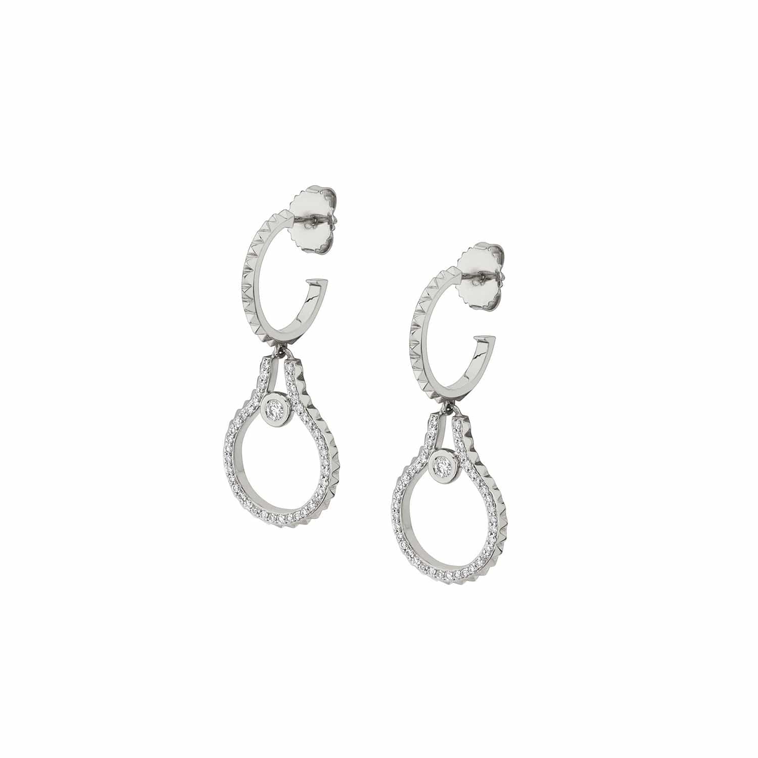 Pavé Mini Signature MM Tetra Earring - Image 3