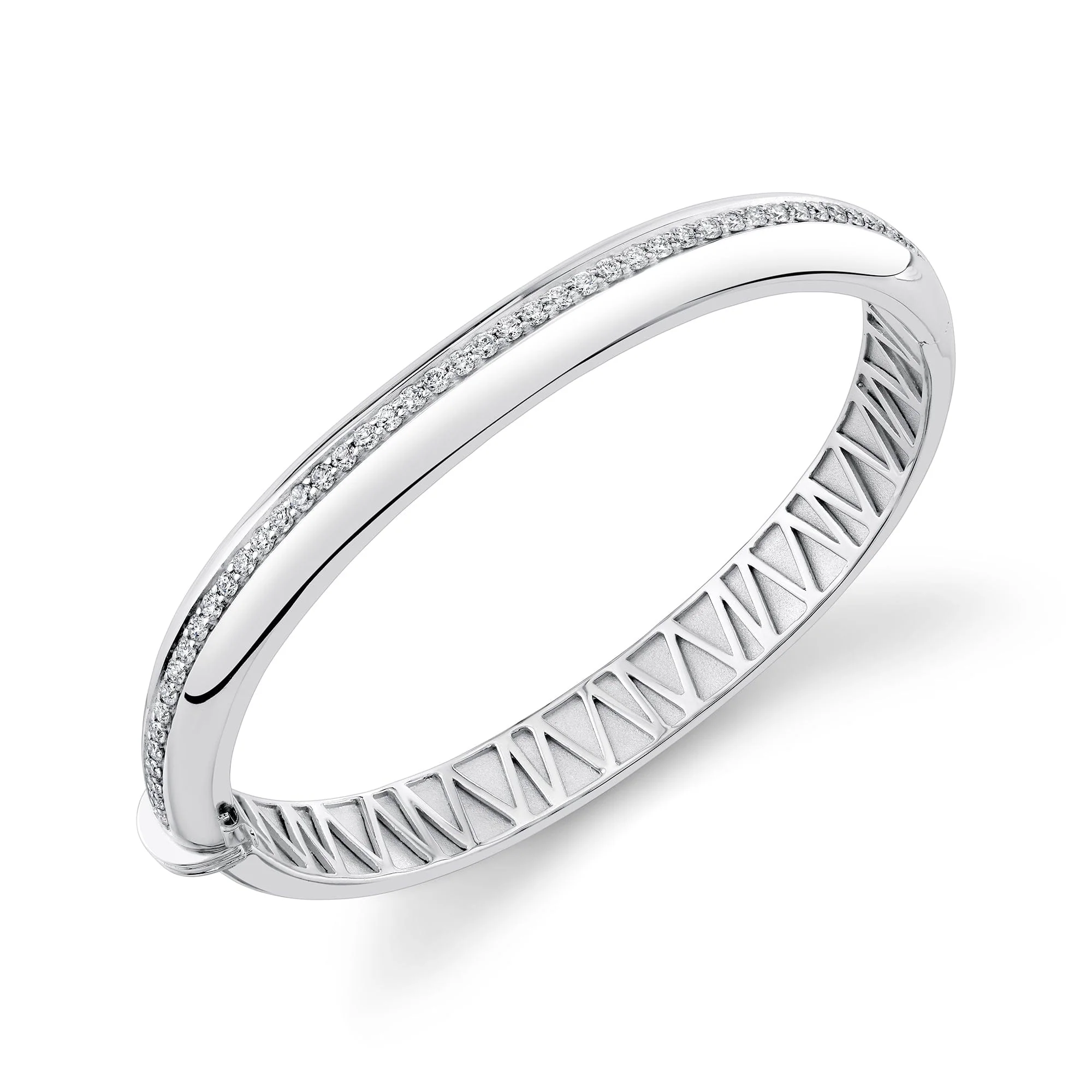 Silver Orb Split Hinged Bracelet