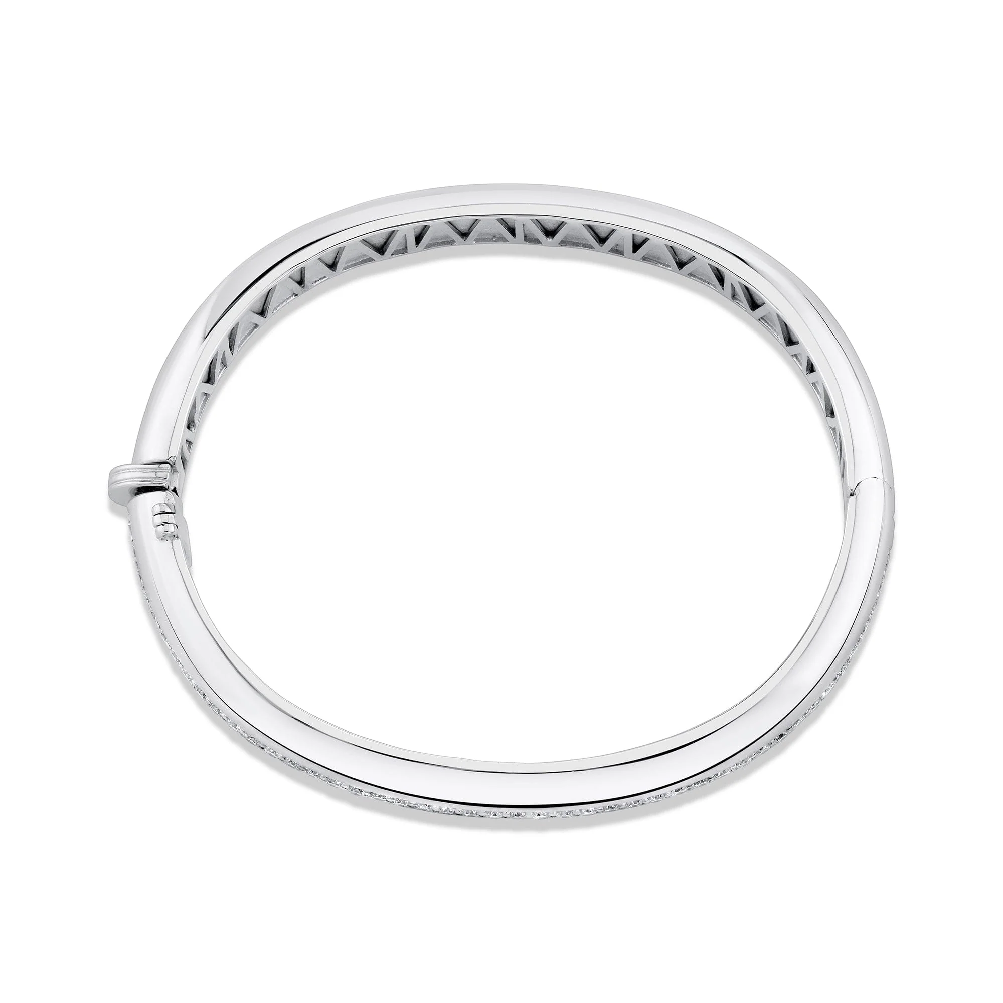 Silver Orb Split Hinged Bracelet - Image 3