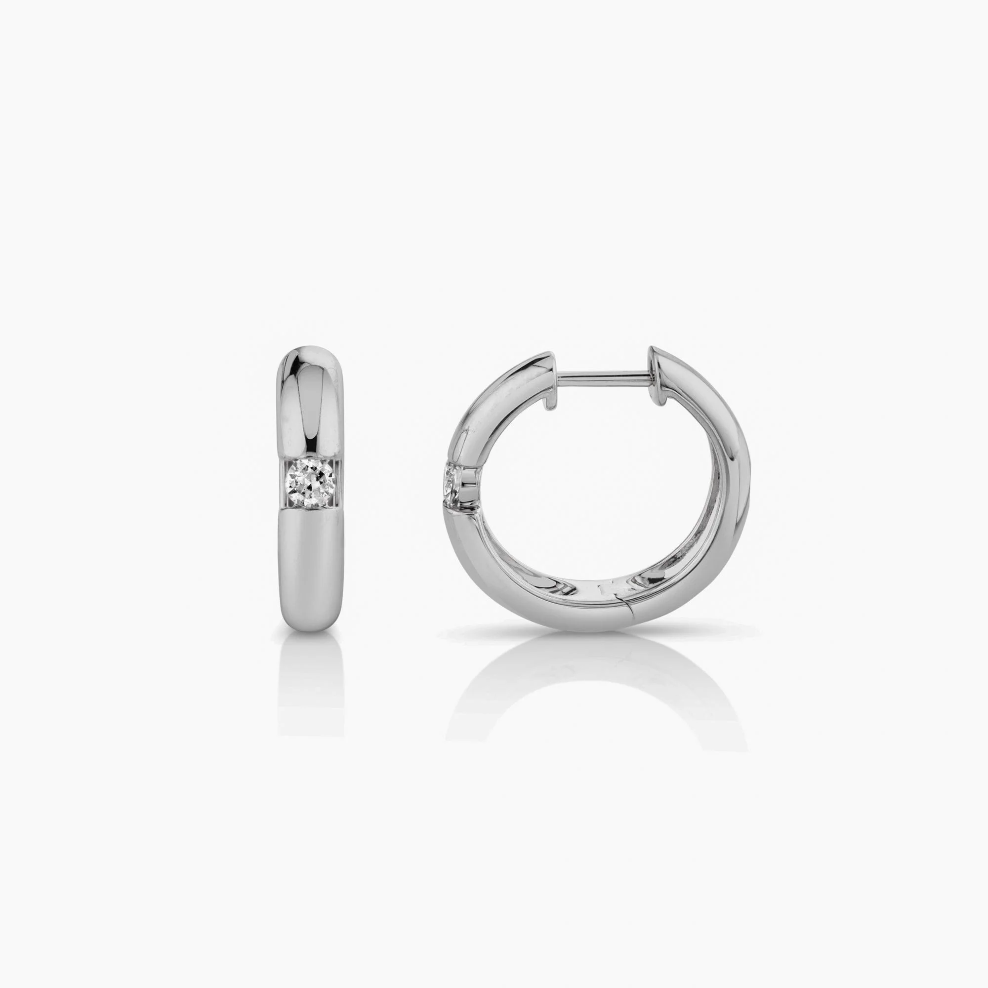 Silver Orb Split Huggies - Image 2