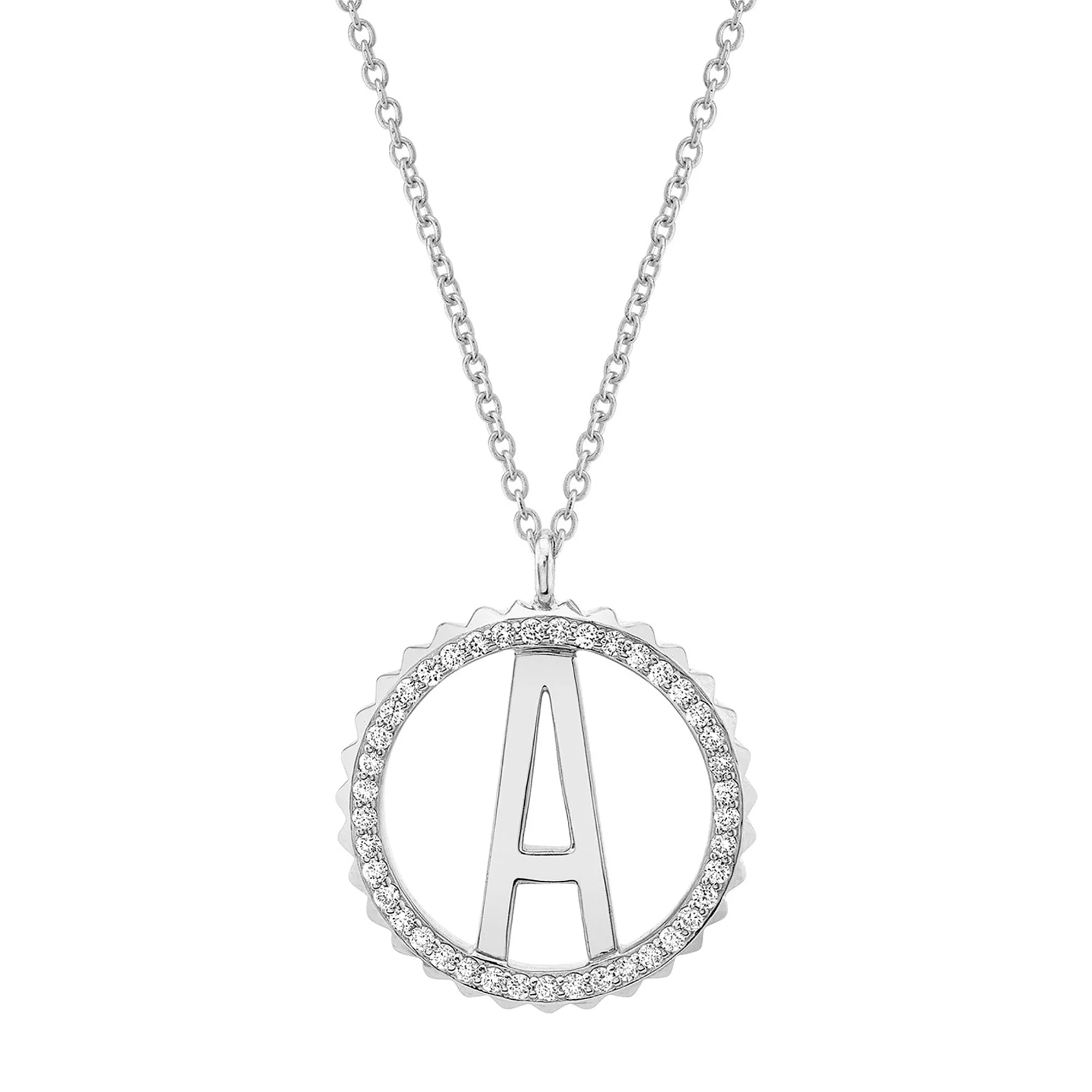 Tetra Pavé Initial Medallion - Image 13
