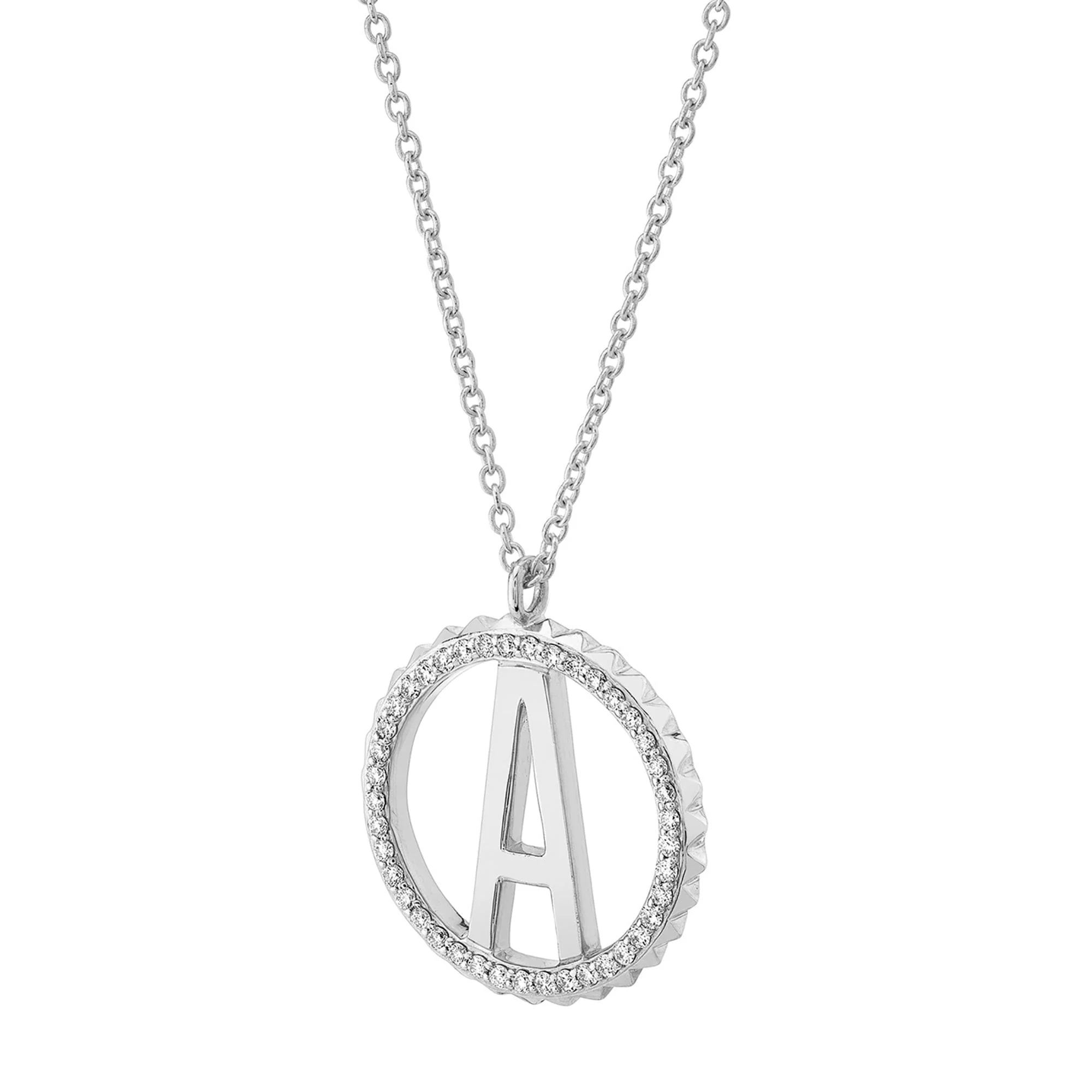 Tetra Pavé Initial Medallion - Image 14
