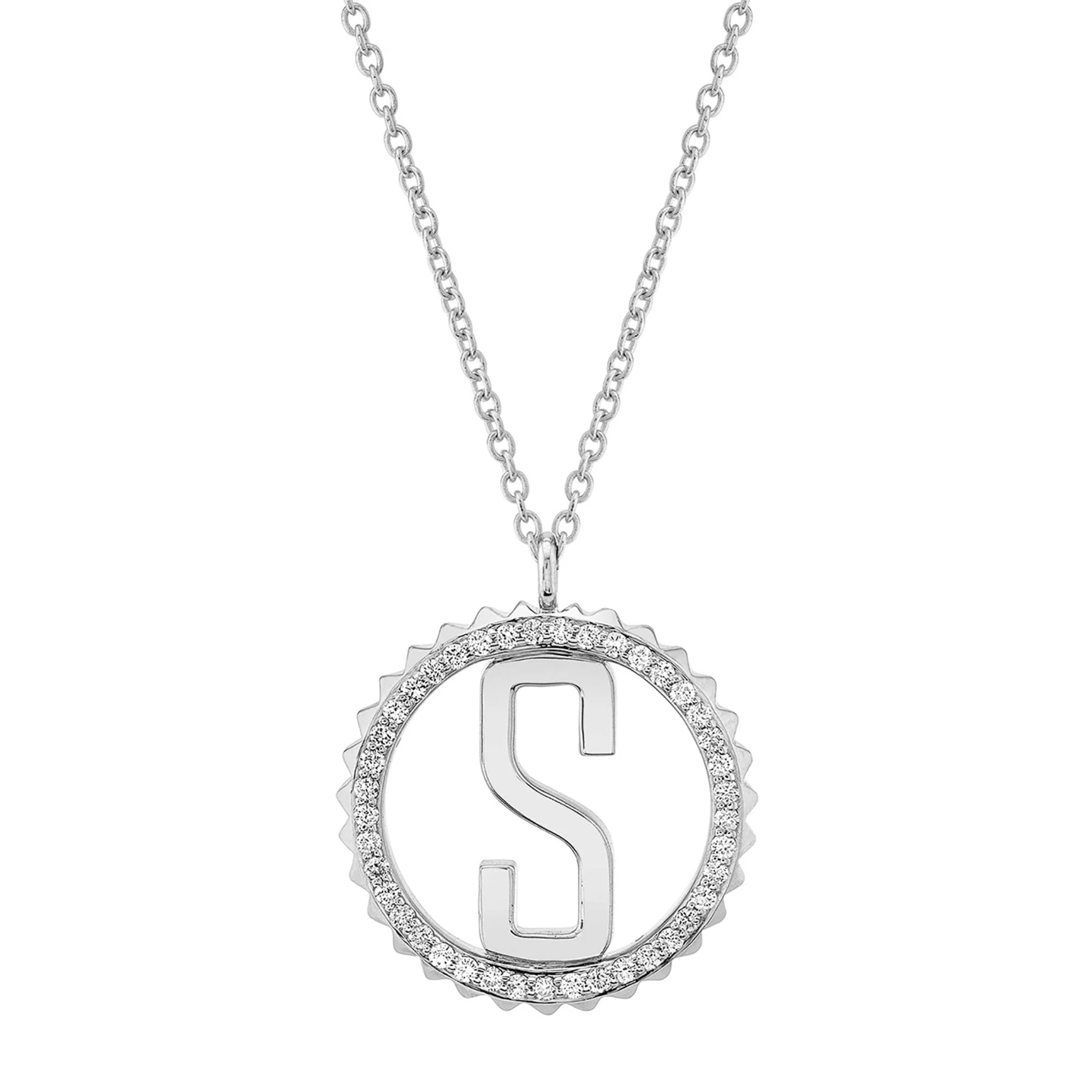Tetra Pavé Initial Medallion - Image 22